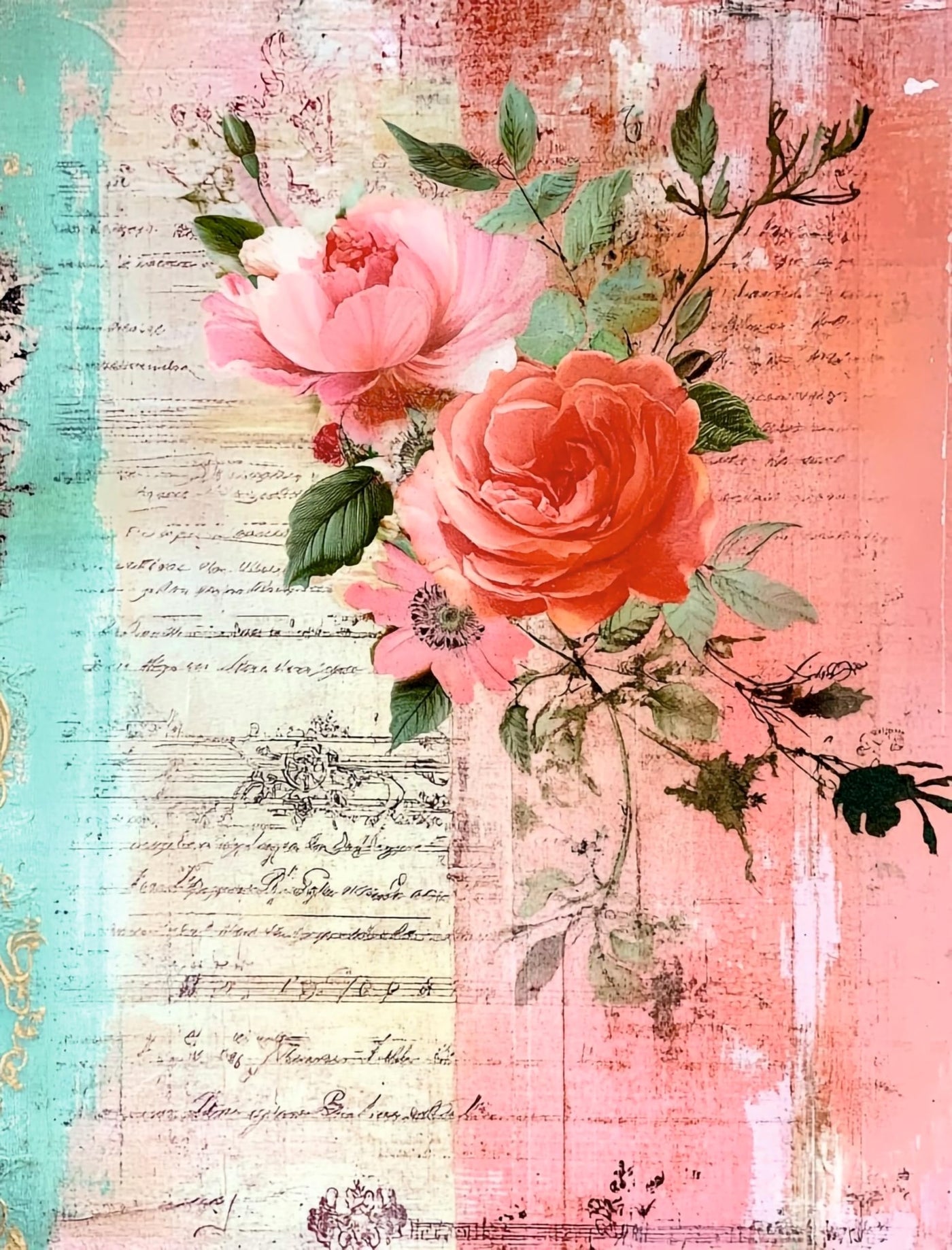 Decoupage Rice Paper, 20 x 26.5cm(6 Sheets) – 6x Decoupage Papers for Collage, Mixed Media, Card Making & Crafts, Decoupage by CRAFT KREATIVELY