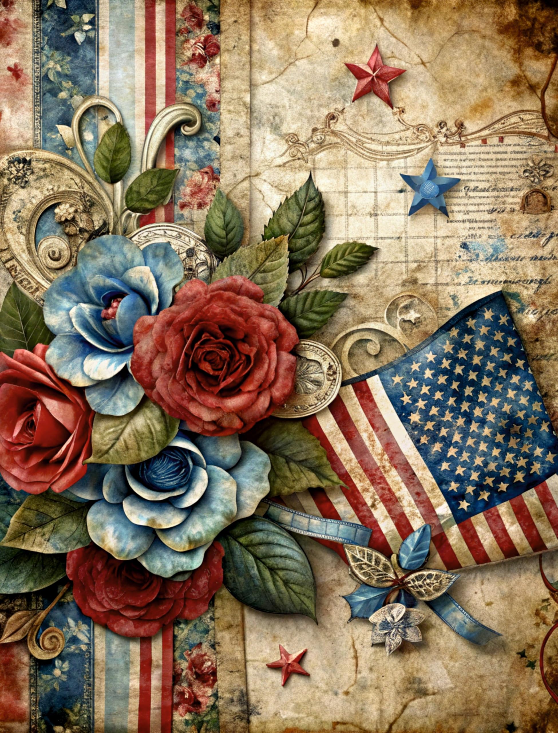 Decoupage Rice Papers - 6 Pieces | 6 Unique Designs | Versatile Decoupage Designs for Art Projects & Crafting by CRAFT KREATIVELY