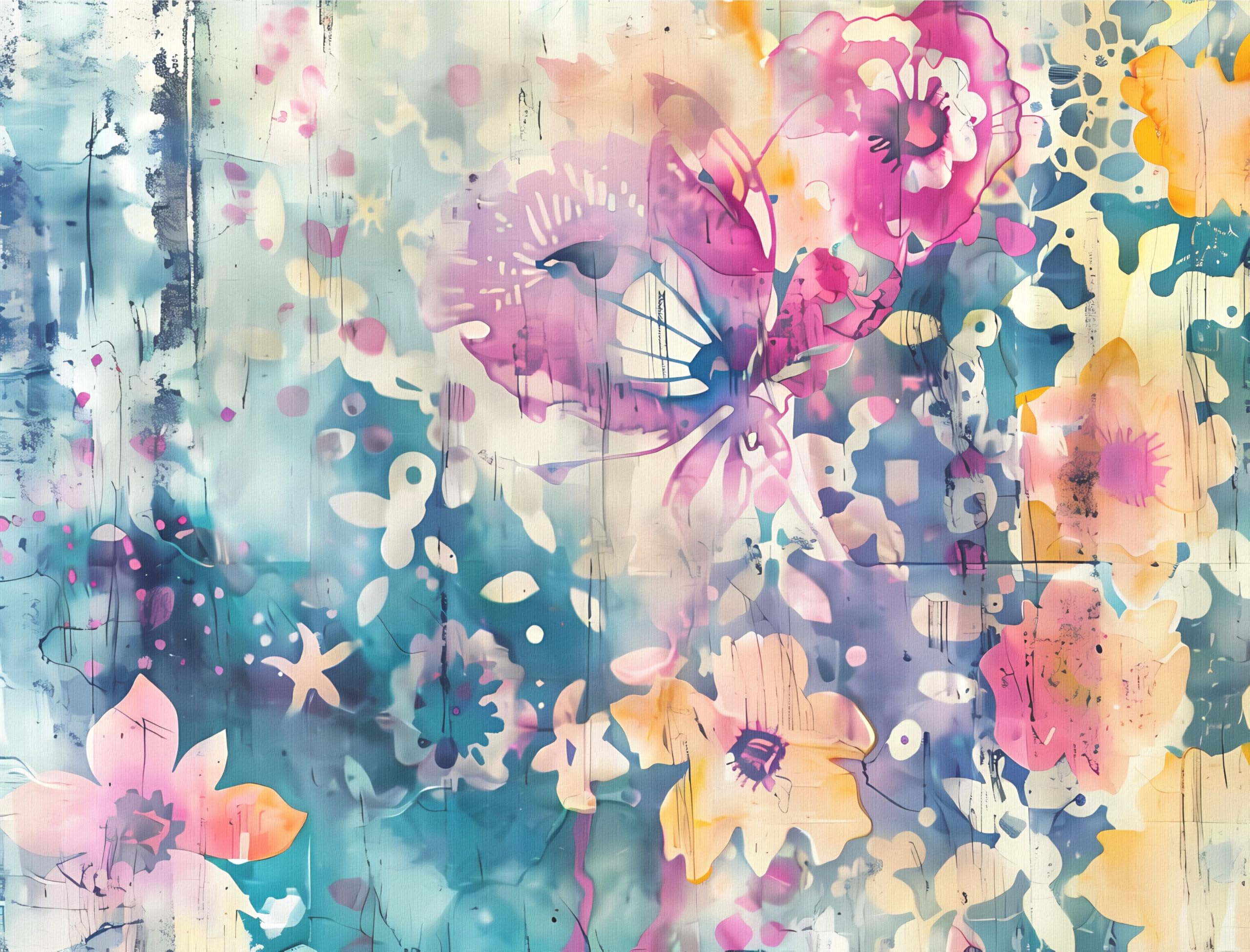 Abstract Flora Rice Papers – Decoupage Paper 6x Designs for Collage, Mixed Media, Card Making & Crafts, Decoupage by CRAFT KREATIVELY