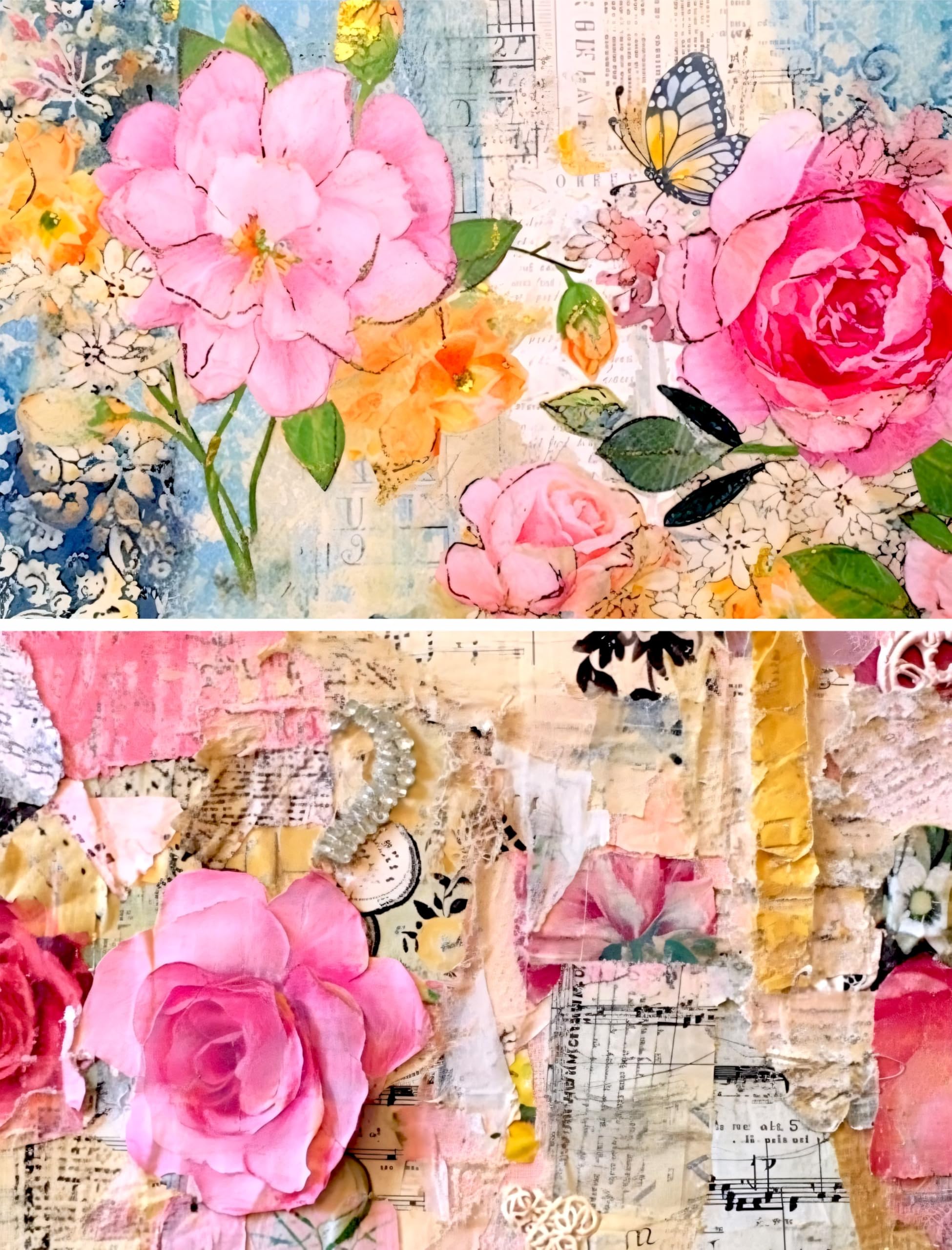 Decoupage Rice Papers - 6 Pieces | 6 Unique Designs | Versatile Decoupage Designs for Art Projects & Crafting by CRAFT KREATIVELY