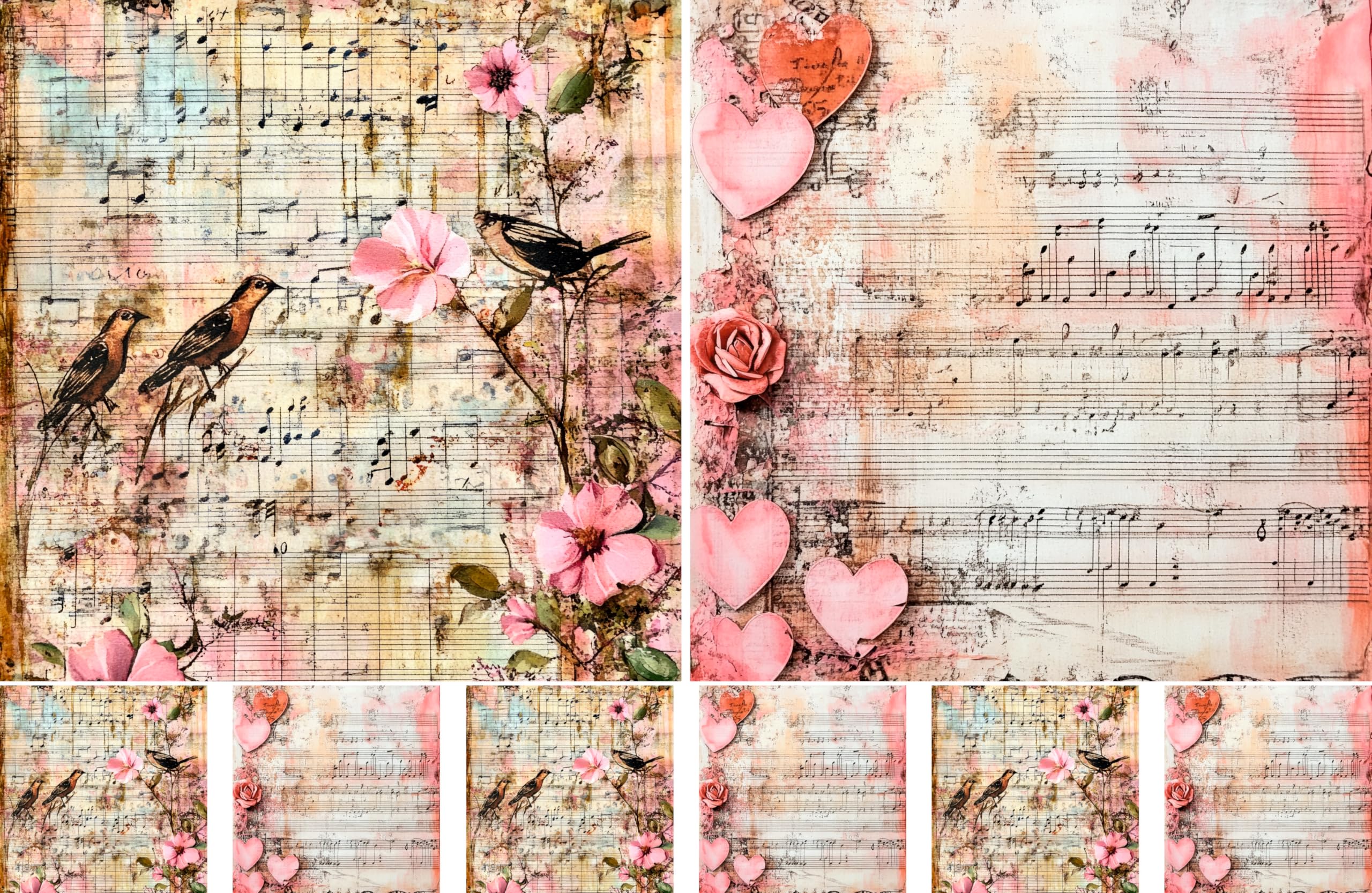 Decoupage Rice Papers - 4 Sheets | 8 Unique Designs | Versatile Christmas Designs for Art Projects & Crafting by CRAFT KREATIVELY