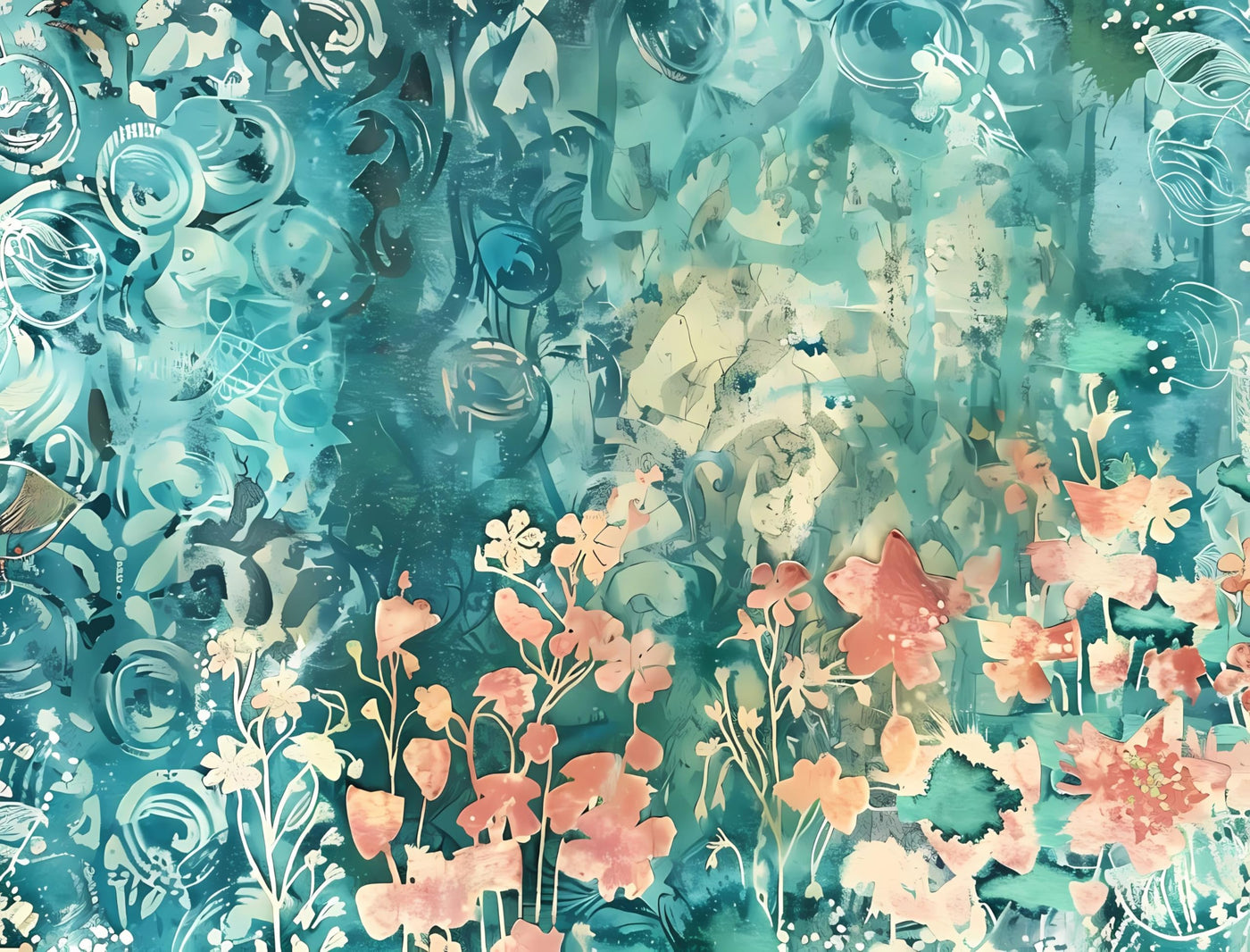 Abstract Flora Rice Papers – Decoupage Paper 6x Designs for Collage, Mixed Media, Card Making & Crafts, Decoupage by CRAFT KREATIVELY