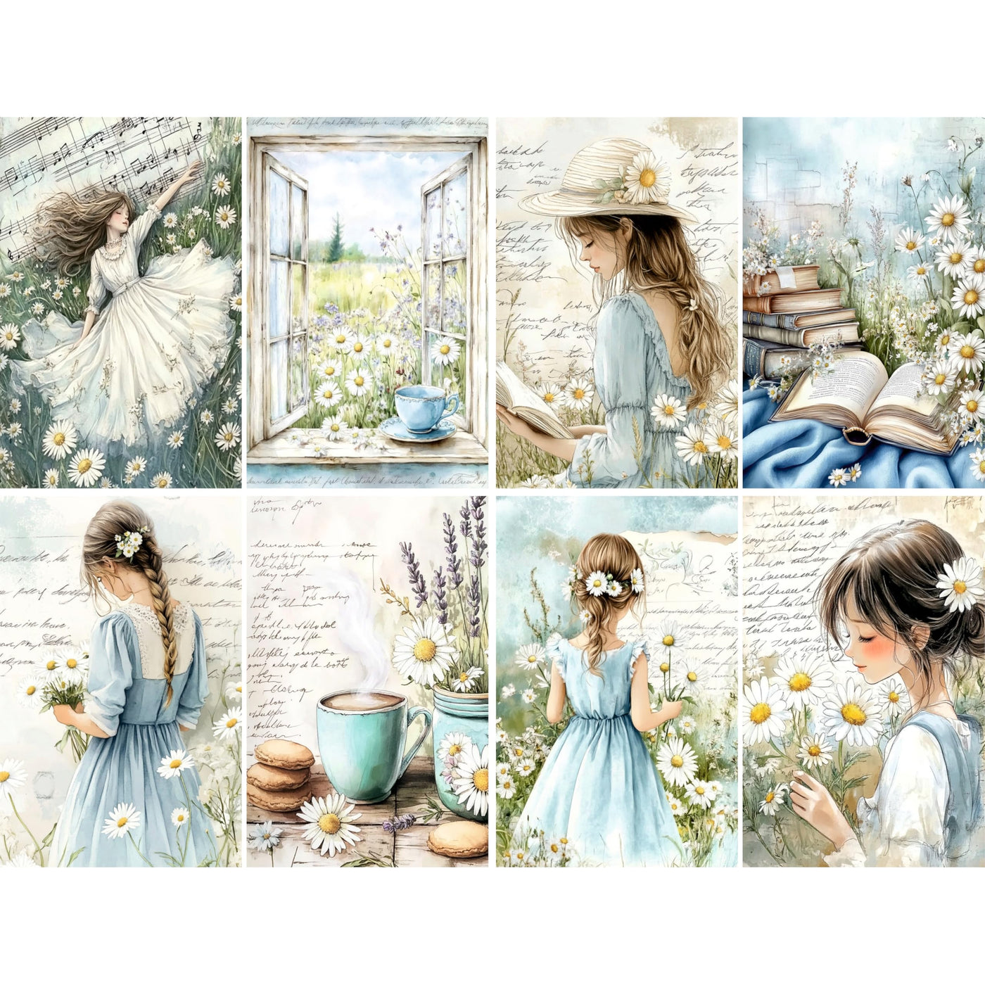 Decoupage Rice Paper, 20 x 26.5cm (6 Sheets) – 6x Decoupage Papers for Collage, Mixed Media, Card Making & Crafts, Decoupage by CRAFT KREATIVELY