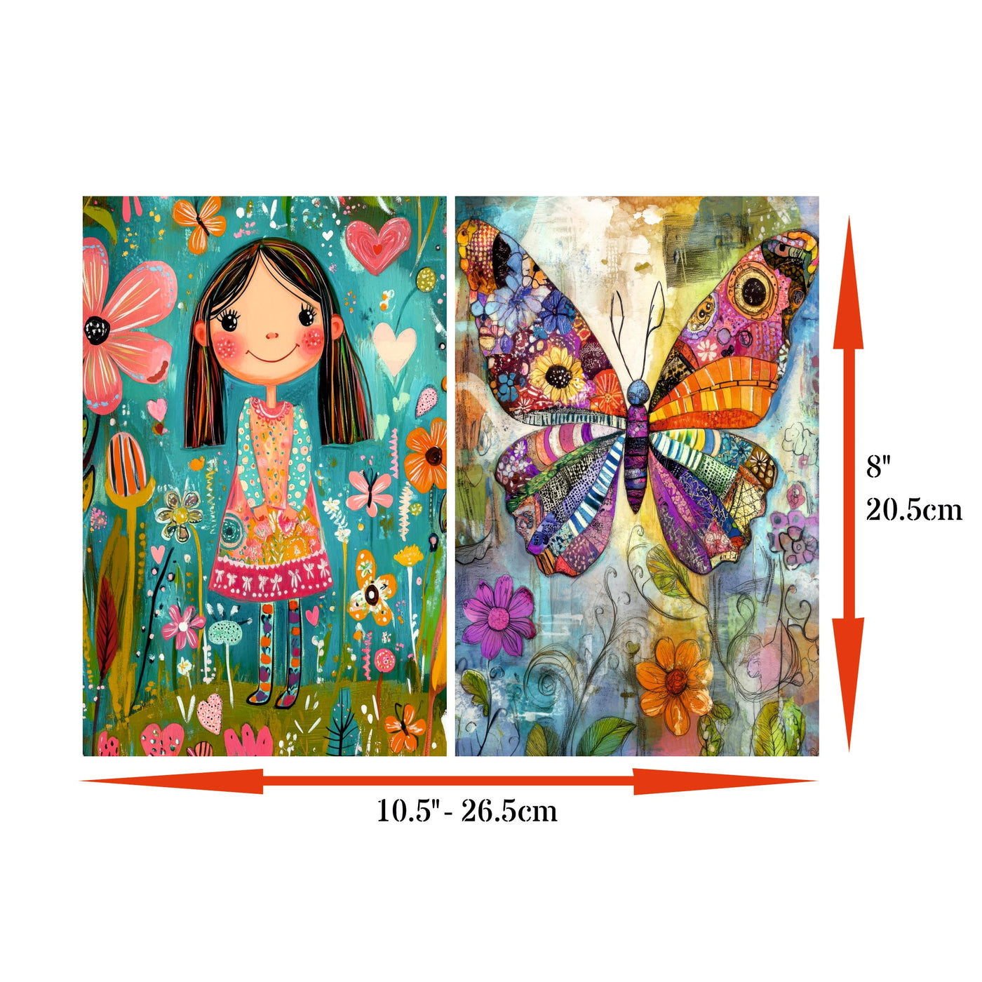Decoupage Rice Papers - 6 Pieces | 6 Unique Designs | Versatile Decoupage Designs for Art Projects & Crafting by CRAFT KREATIVELY