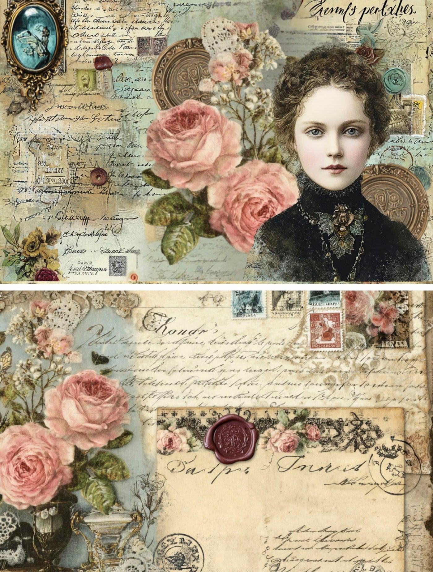 Decoupage Rice Papers - 6 Pieces | 6 Unique Designs | Versatile Decoupage Designs for Art Projects & Crafting by CRAFT KREATIVELY