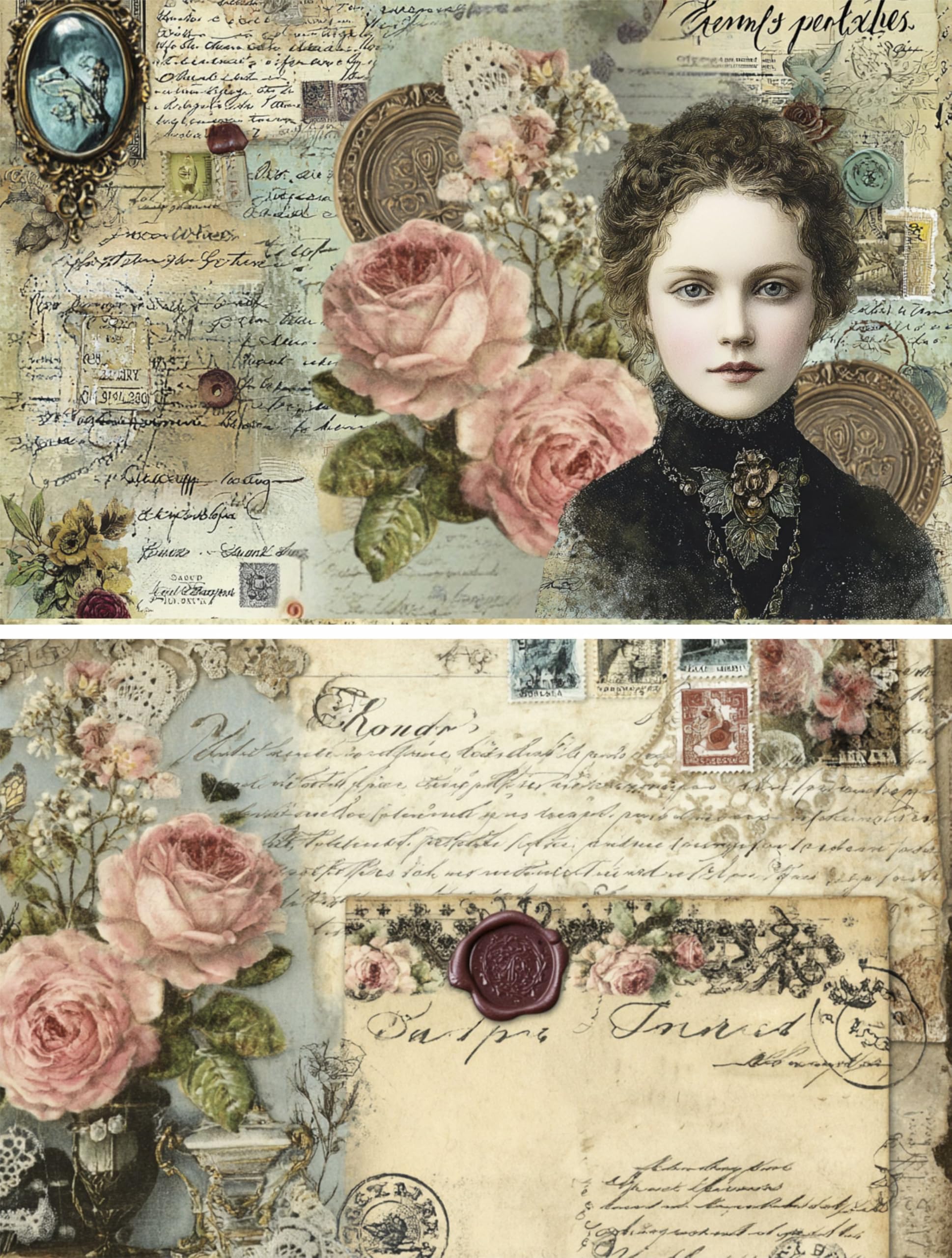 Decoupage Rice Papers - 6 Pieces | 6 Unique Designs | Versatile Decoupage Designs for Art Projects & Crafting by CRAFT KREATIVELY
