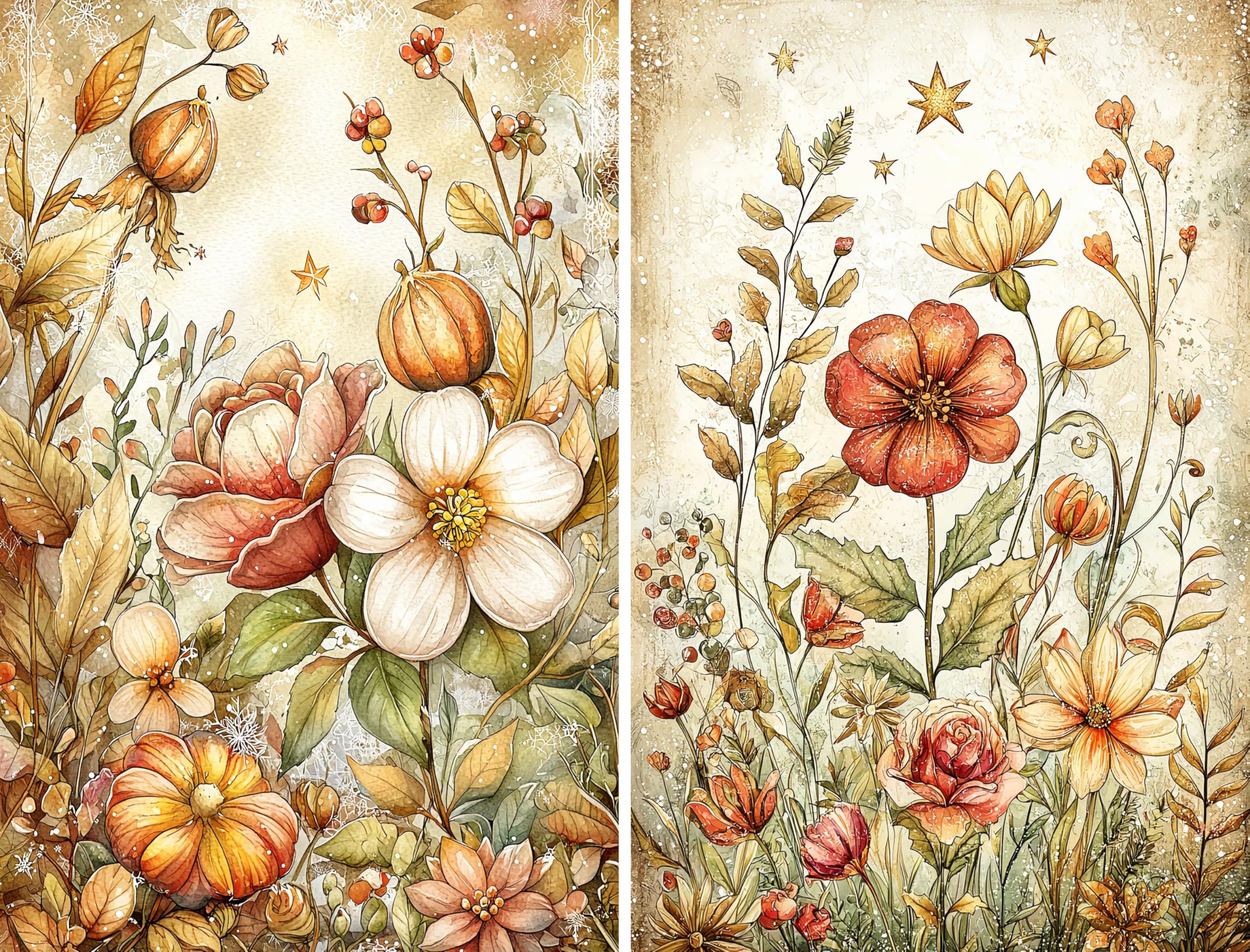 Decoupage Rice Papers - 6 Pieces | 6 Unique Designs | Versatile Decoupage Designs for Art Projects & Crafting by CRAFT KREATIVELY