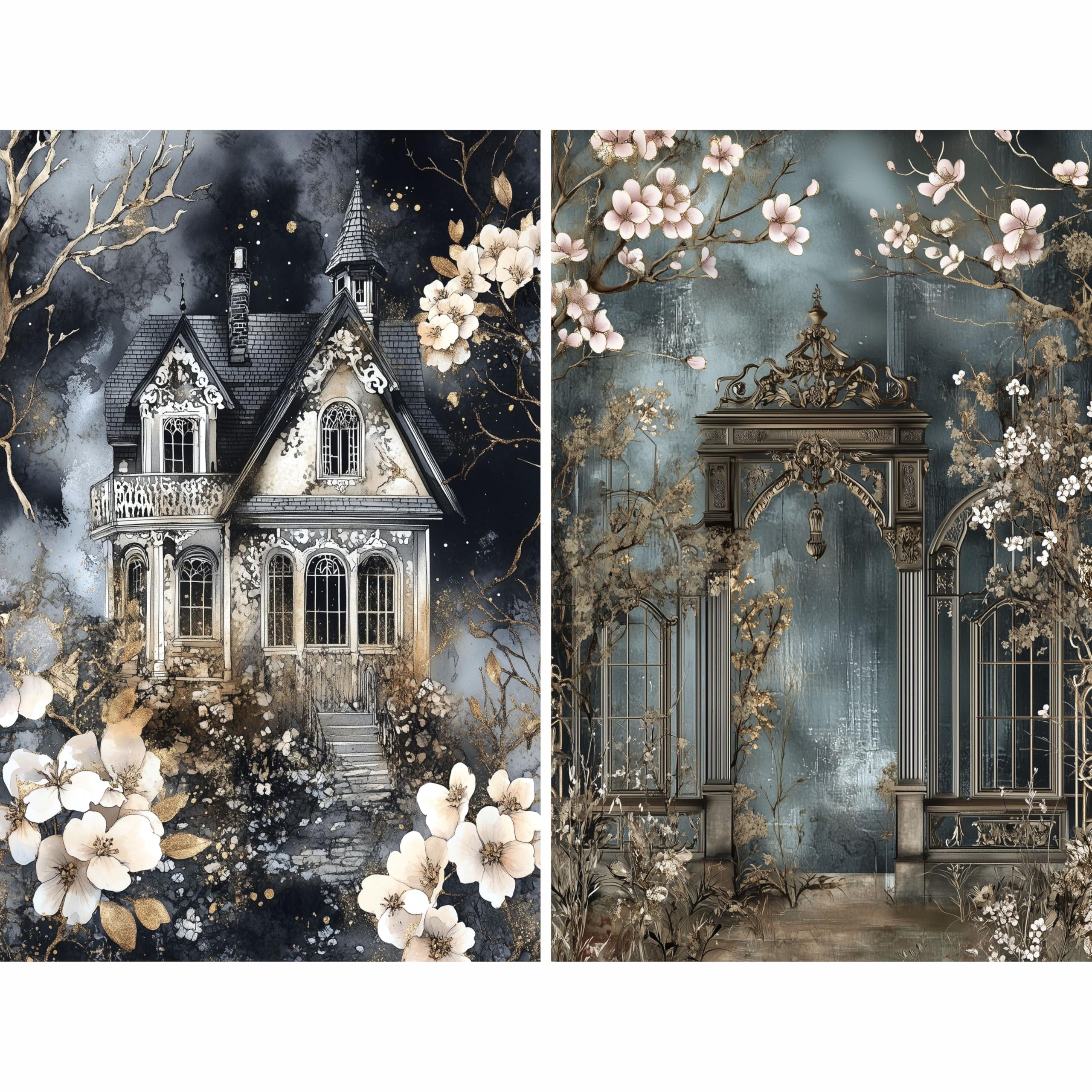 Decoupage Rice Paper, 20 x 26.5cm (6 Sheets) – 6x Decoupage Papers for Collage, Mixed Media, Card Making & Crafts, Decoupage by CRAFT KREATIVELY