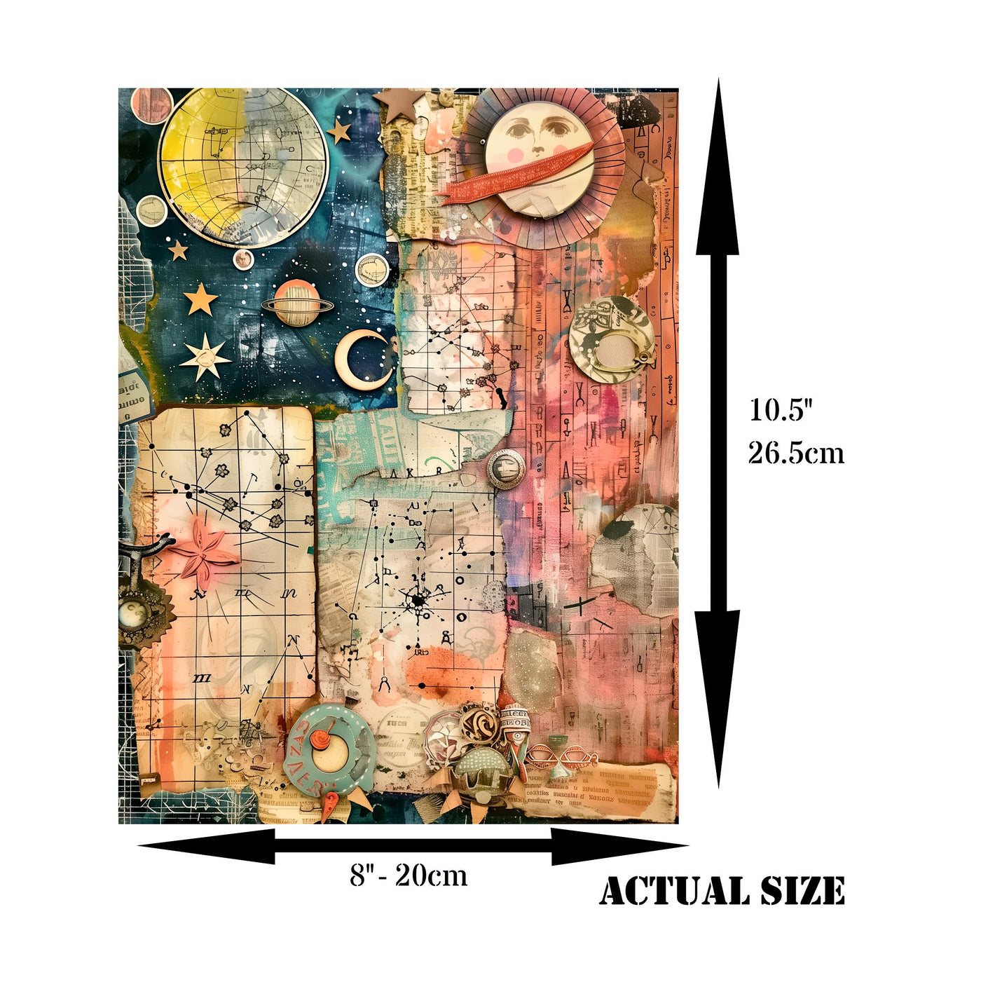 Decoupage Rice Paper, 20 x 26.5cm (6 Sheets) – 6x Decoupage Papers for Collage, Mixed Media, Card Making & Crafts, Decoupage by CRAFT KREATIVELY