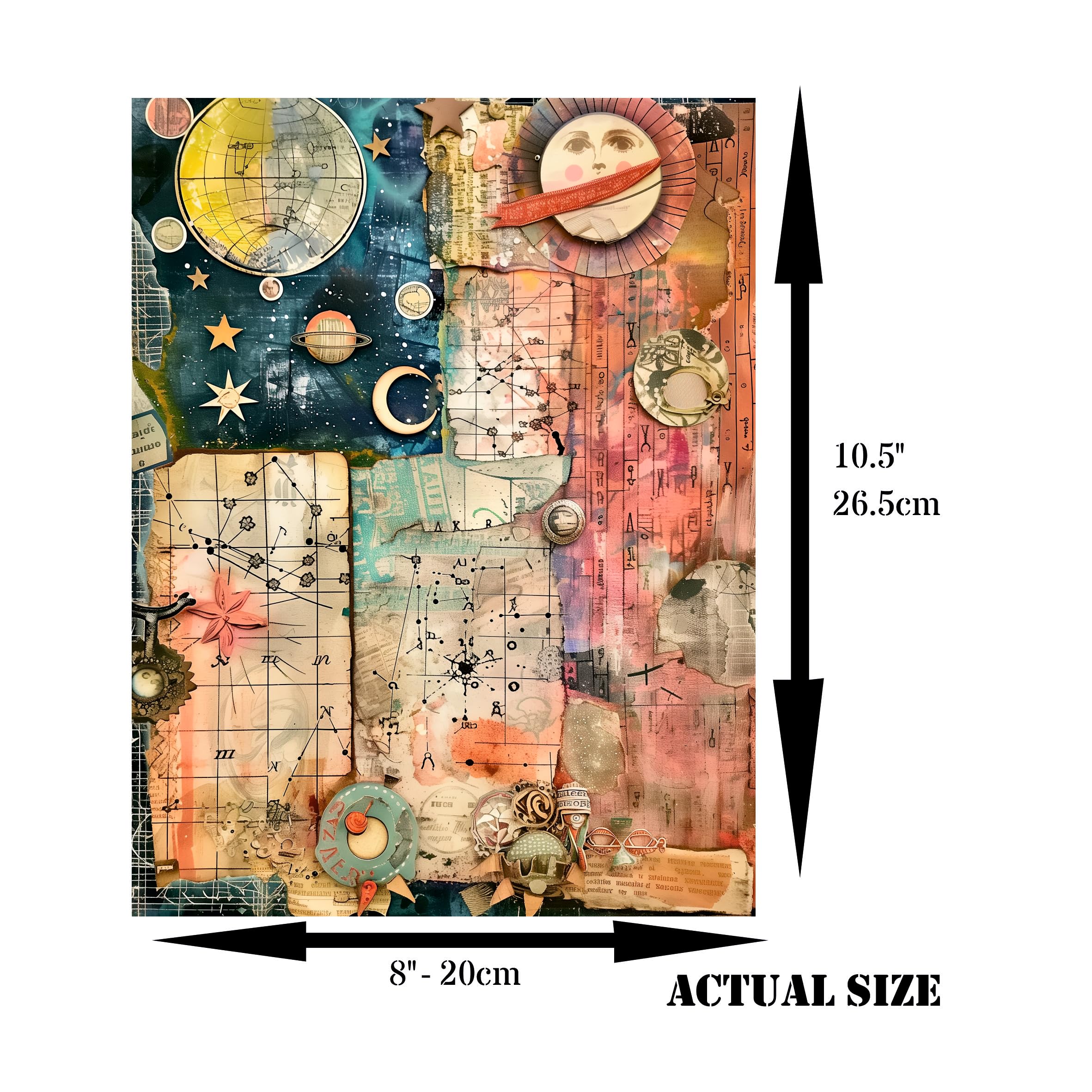 Decoupage Rice Paper, 20 x 26.5cm (6 Sheets) – 6x Decoupage Papers for Collage, Mixed Media, Card Making & Crafts, Decoupage by CRAFT KREATIVELY