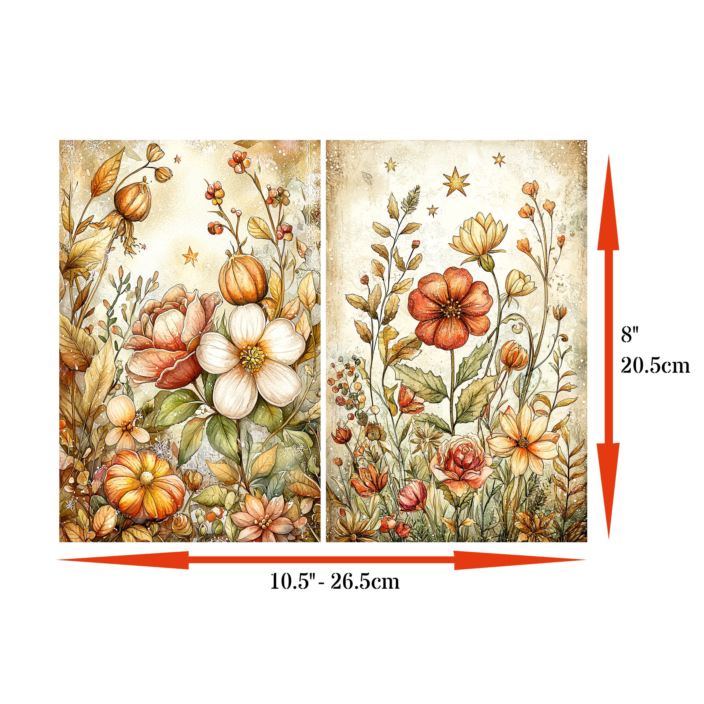 Decoupage Rice Papers - 6 Pieces | 6 Unique Designs | Versatile Decoupage Designs for Art Projects & Crafting by CRAFT KREATIVELY