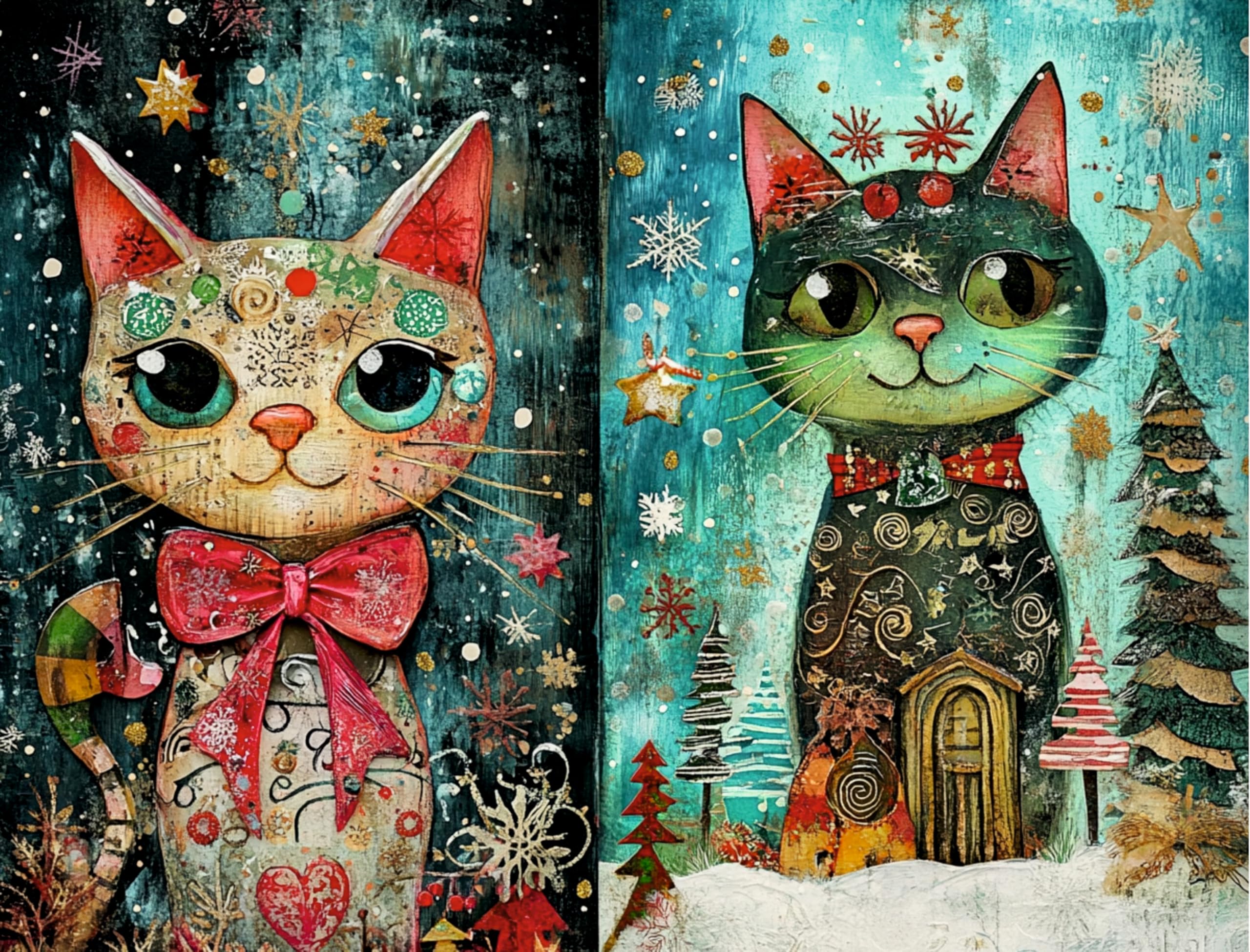 Decoupage Rice Papers - 6 Sheets | 6 Unique Designs | Versatile Christmas Designs for Art Projects & Crafting by CRAFT KREATIVELY