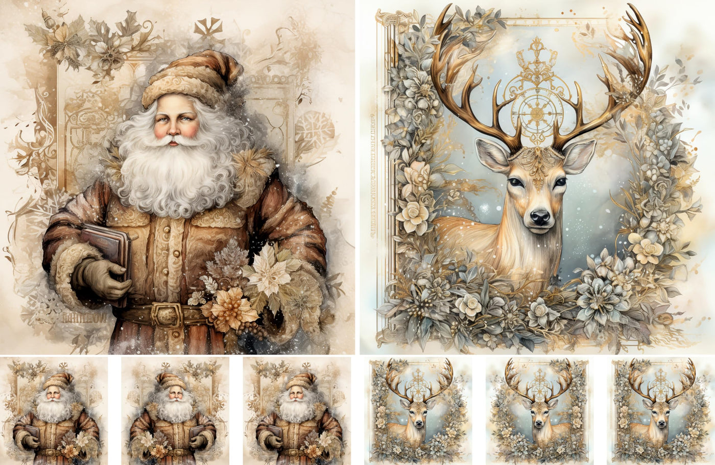 Decoupage Rice Papers - 4 Sheets | 32 Pieces | 8 Unique Designs | Versatile Designs for Art Projects & Crafting by CRAFT KREATIVELY