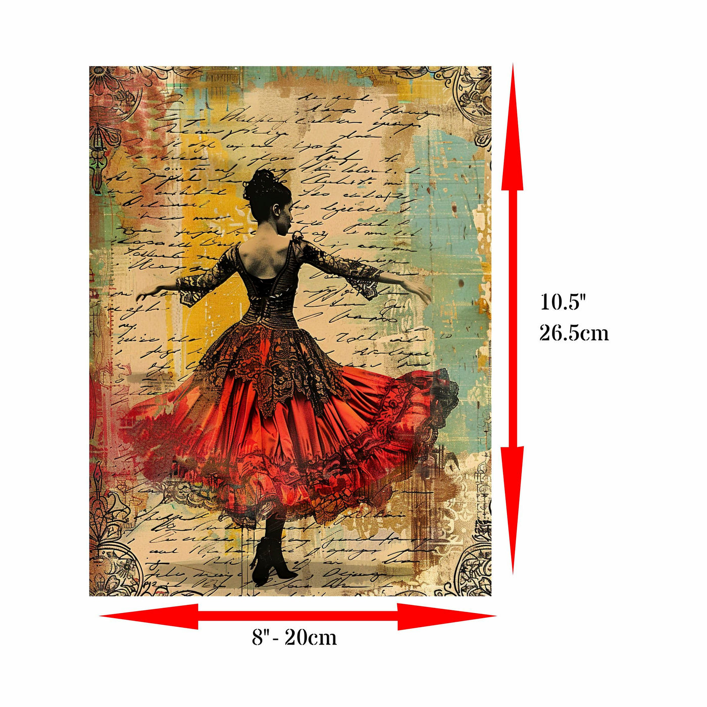 Decoupage Rice Paper, 20 x 26.5cm (6 Sheets) – 6x Decoupage Ballet Papers for Collage, Mixed Media, Card Making & Crafts, Decoupage by CRAFT KREATIVELY