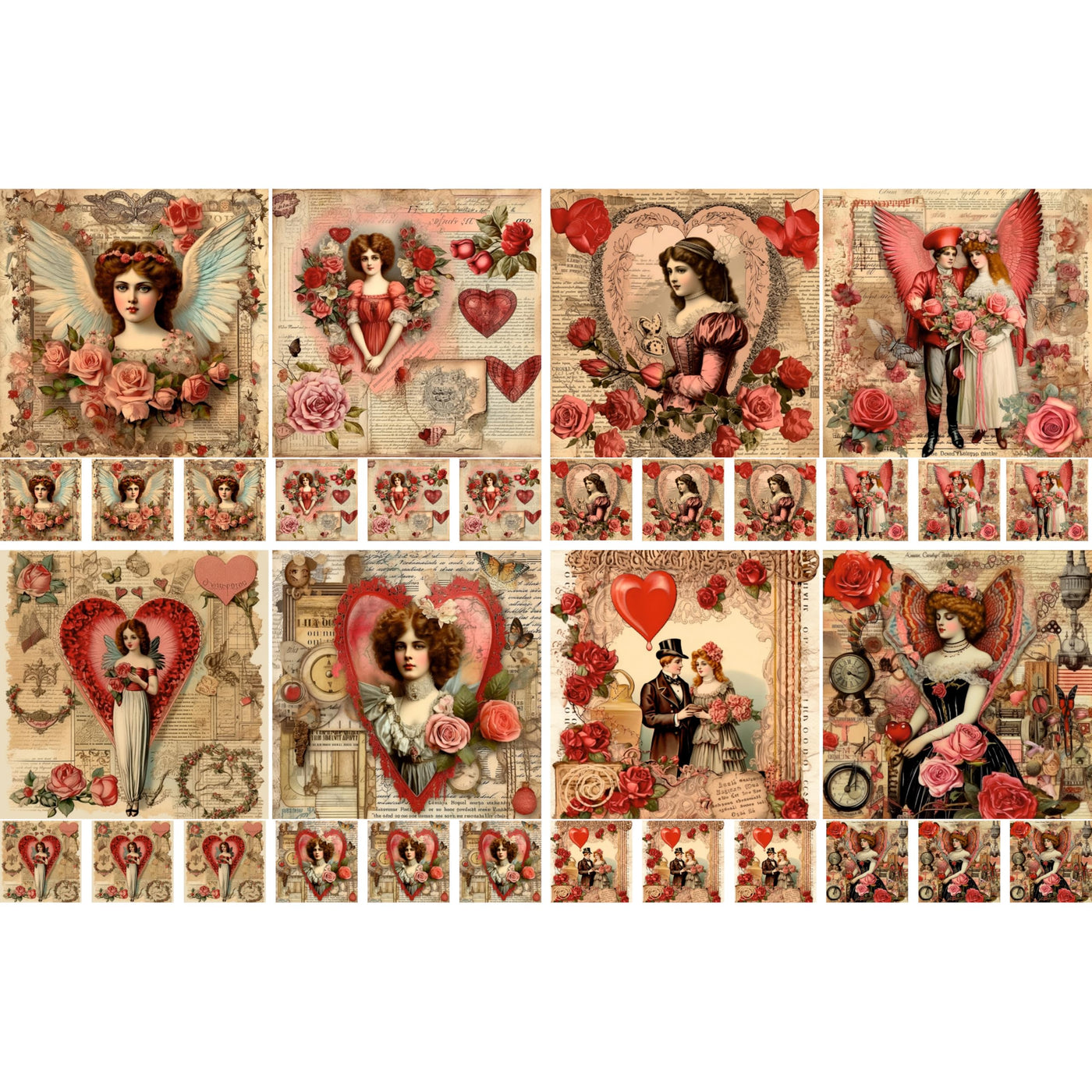 Decoupage Rice Papers - 4 Sheets | 8 Unique Designs | Versatile Christmas Designs for Art Projects & Crafting by CRAFT KREATIVELY
