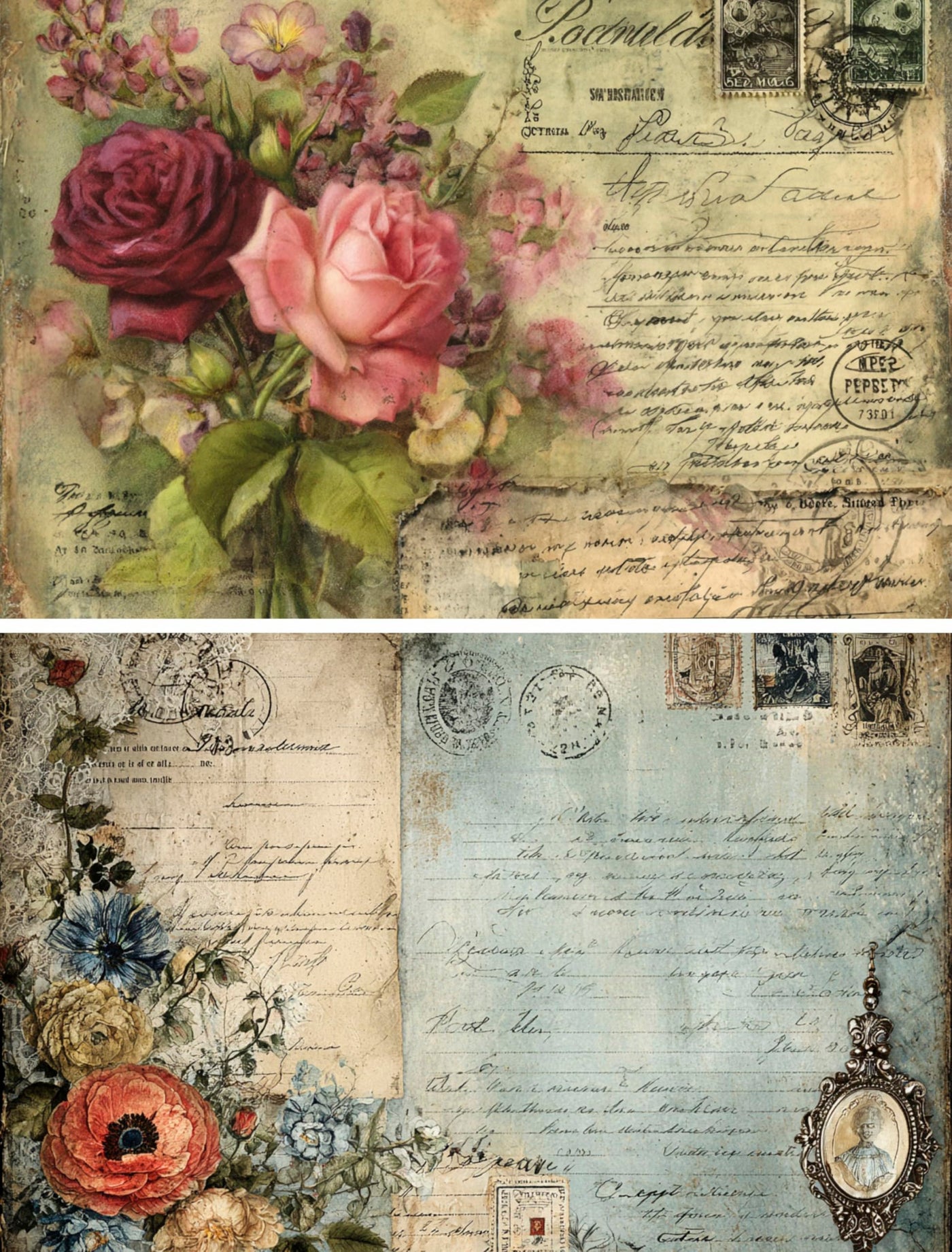 Decoupage Rice Papers - 6 Pieces | 6 Unique Designs | Versatile Decoupage Designs for Art Projects & Crafting by CRAFT KREATIVELY