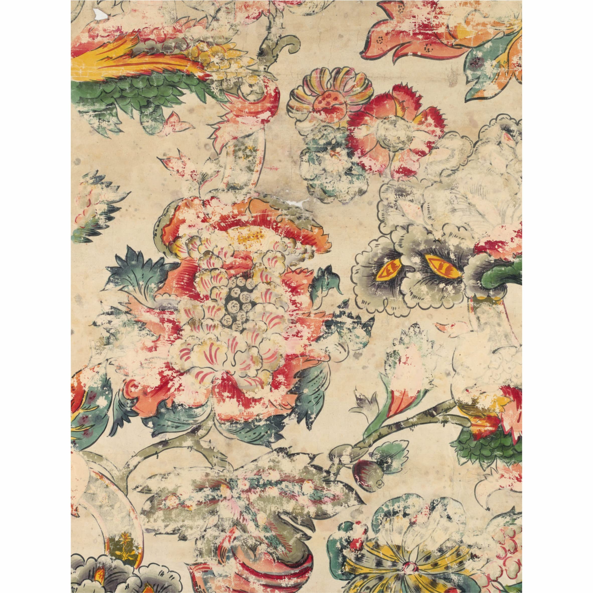Distressed Wallpaper Rice Paper, 20.32 x 26.67 cm - 6 x Different Printed Mulberry Paper Images 30gsm Visible Fibres for Decoupage Crafts Mixed Media Collage Art