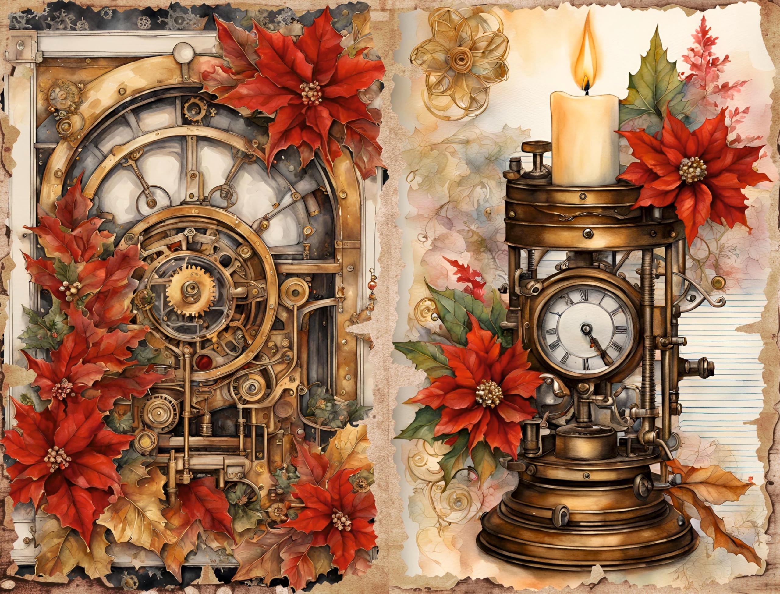 Decoupage Rice Papers - 6 Sheets | 6 Unique Designs | Versatile Christmas Designs for Art Projects & Crafting by CRAFT KREATIVELY