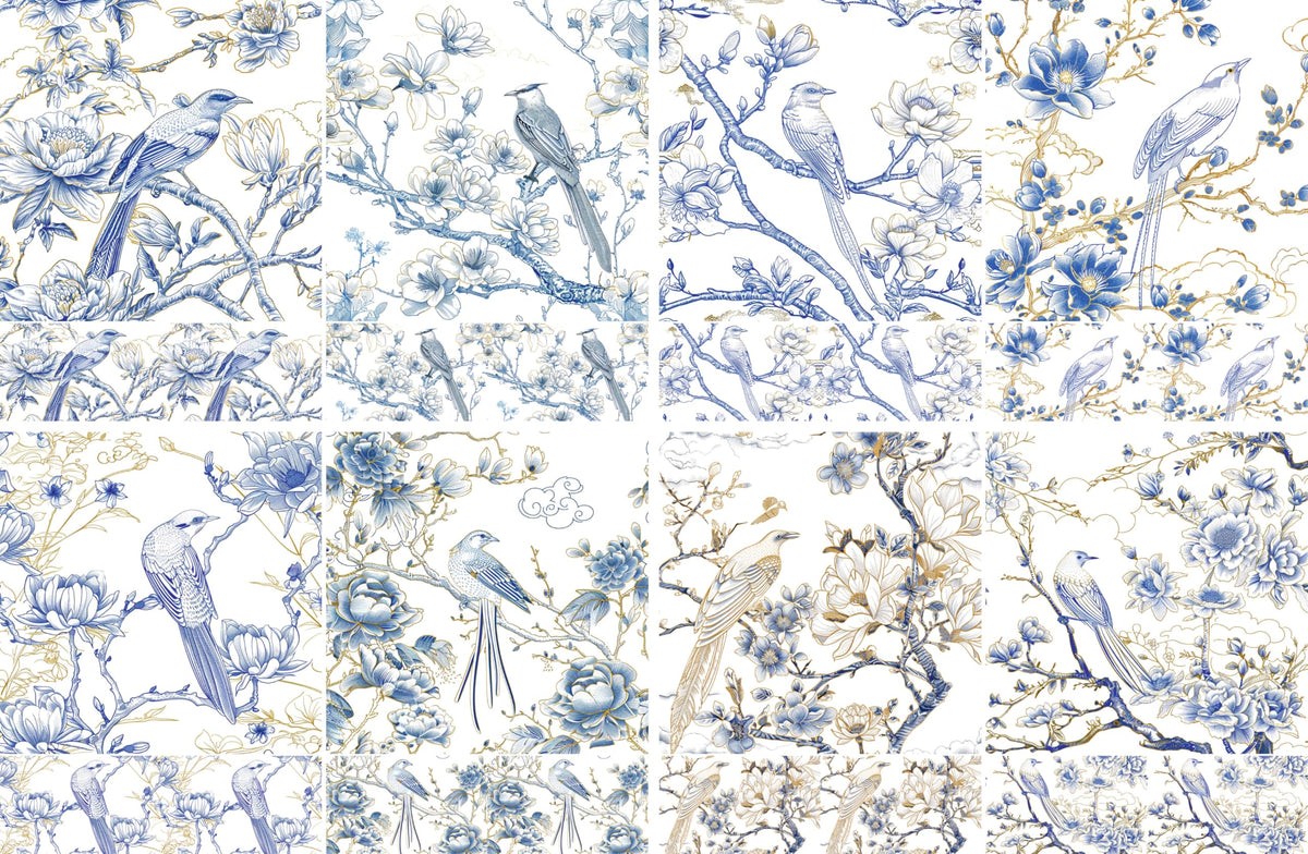 Square Rice Papers – Decoupage Paper Design for Furniture, Mixed Media, Cards & Crafts, Decoupage by CRAFT KREATIVELY
