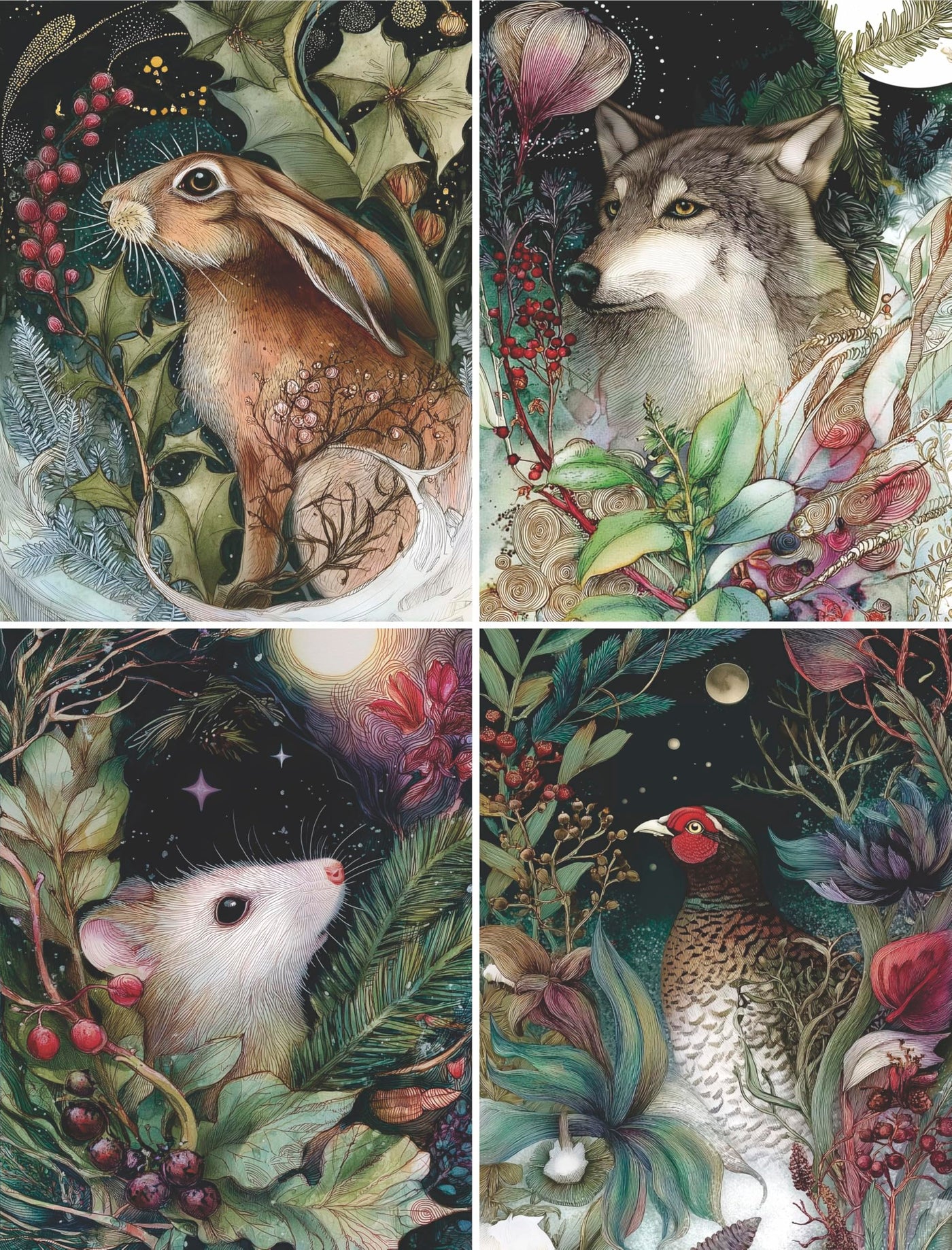 Decoupage Rice Papers - 6 Pieces | 6 Unique Designs | Versatile Decoupage Designs for Art Projects & Crafting by CRAFT KREATIVELY (Animals)