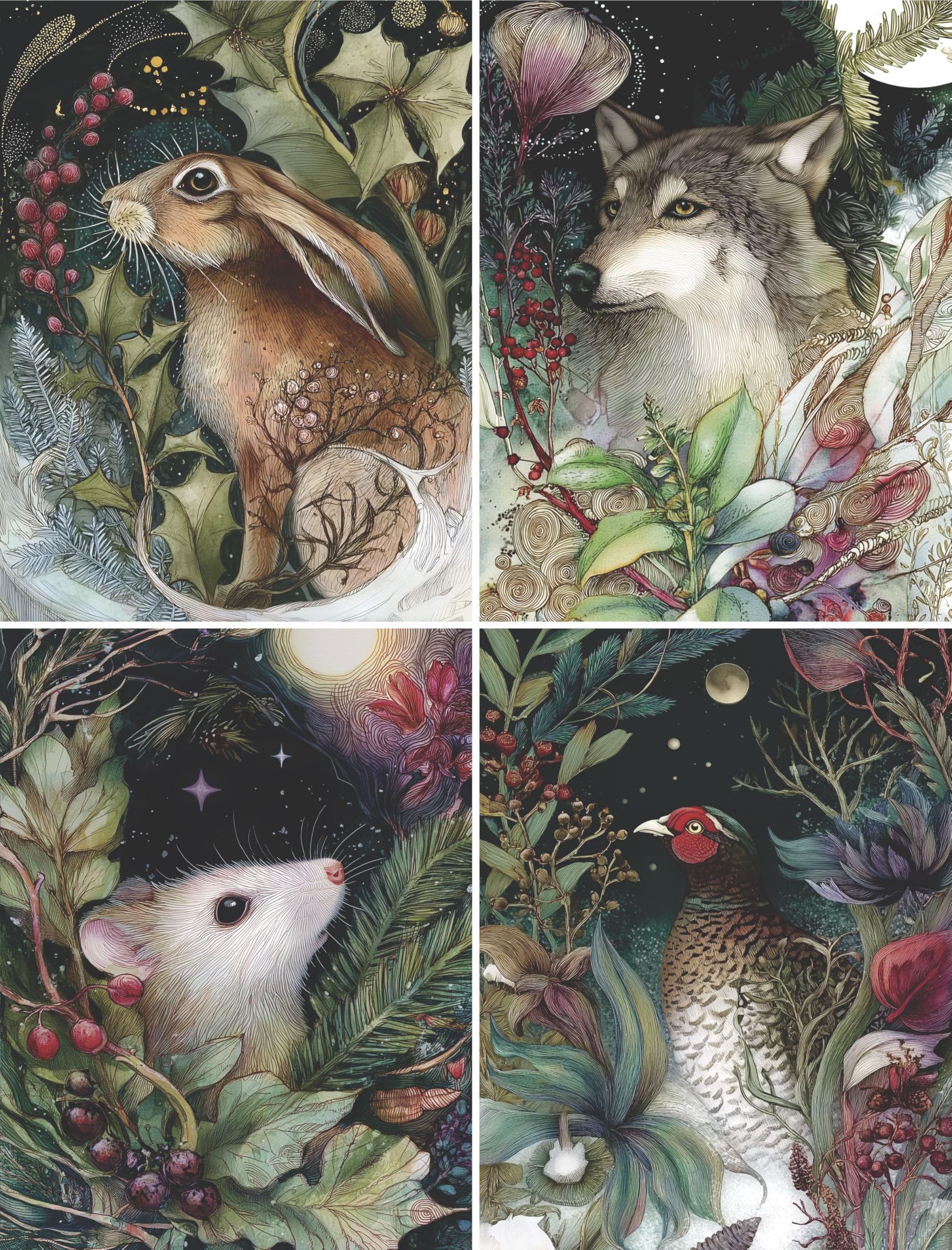 Decoupage Rice Papers - 6 Pieces | 6 Unique Designs | Versatile Decoupage Designs for Art Projects & Crafting by CRAFT KREATIVELY (Animals)