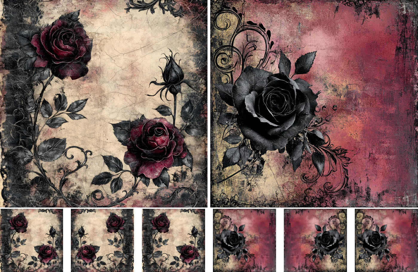Decoupage Rice Papers - 4 Sheets | 8 Unique Designs | Versatile Christmas Designs for Art Projects & Crafting by CRAFT KREATIVELY