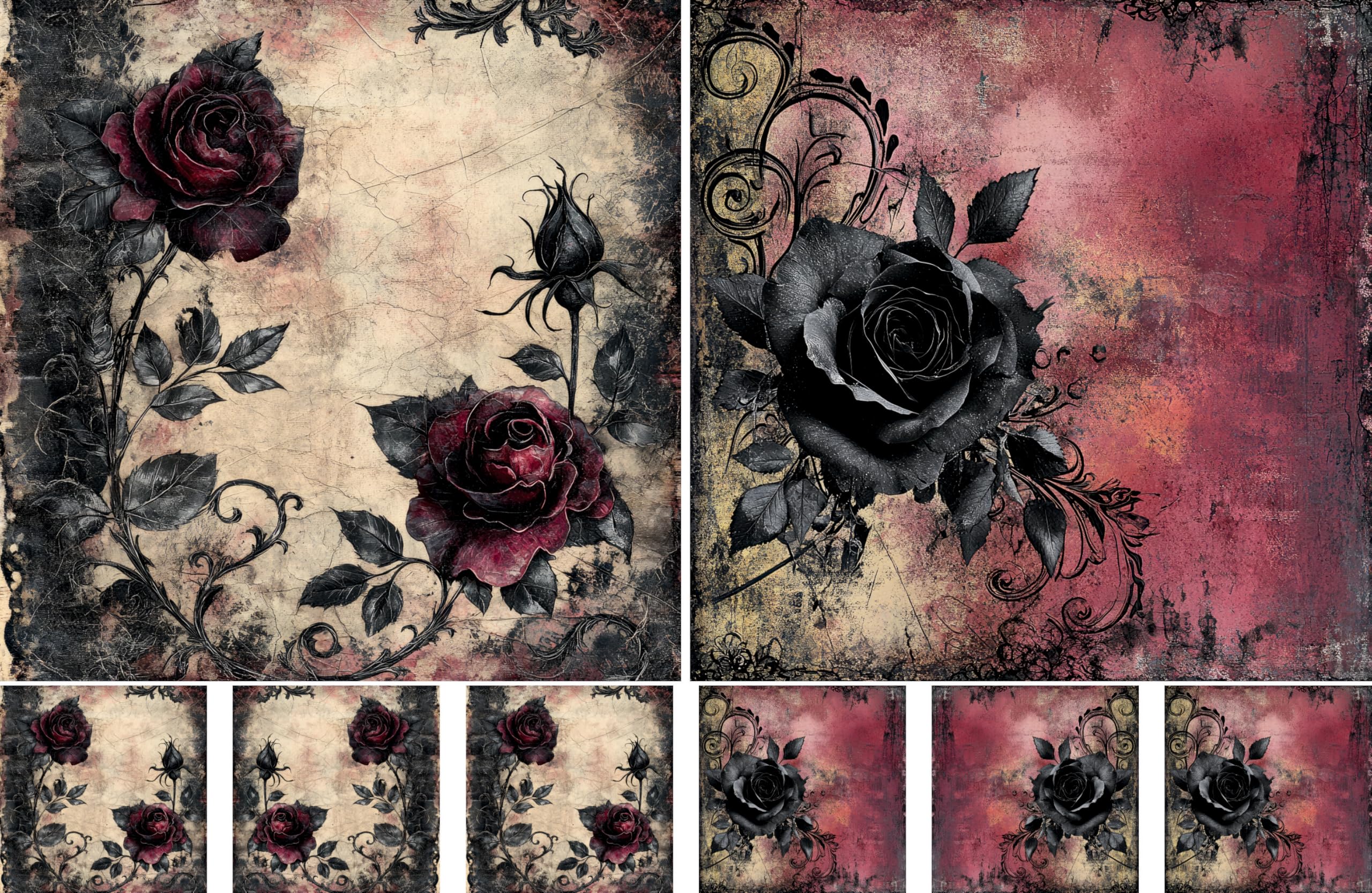 Decoupage Rice Papers - 4 Sheets | 8 Unique Designs | Versatile Christmas Designs for Art Projects & Crafting by CRAFT KREATIVELY