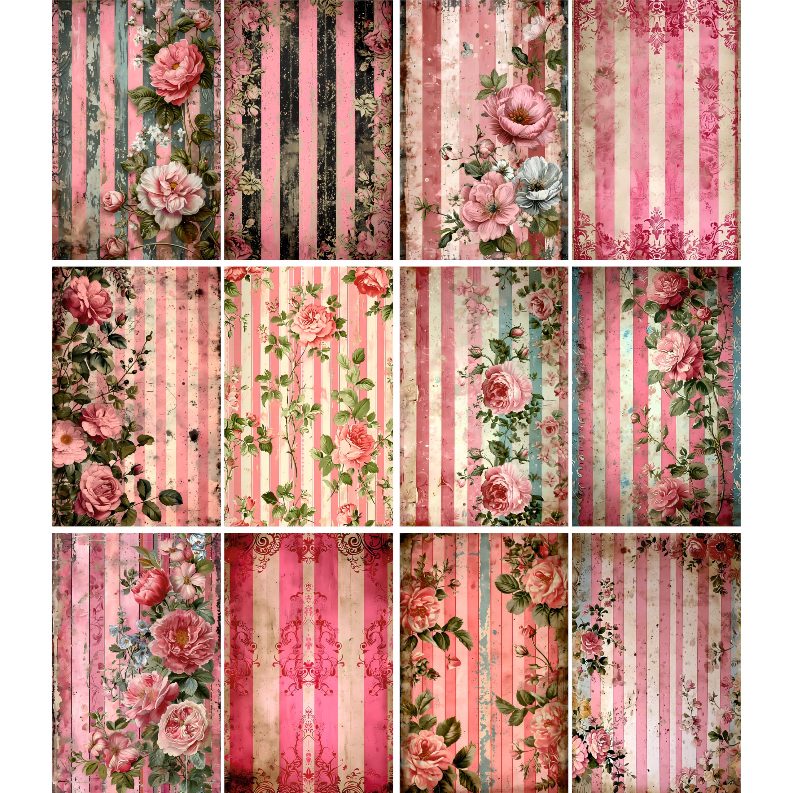 Decoupage Rice Papers - 6 Pieces | 6 Unique Designs | Versatile Decoupage Designs for Art Projects & Crafting by CRAFT KREATIVELY