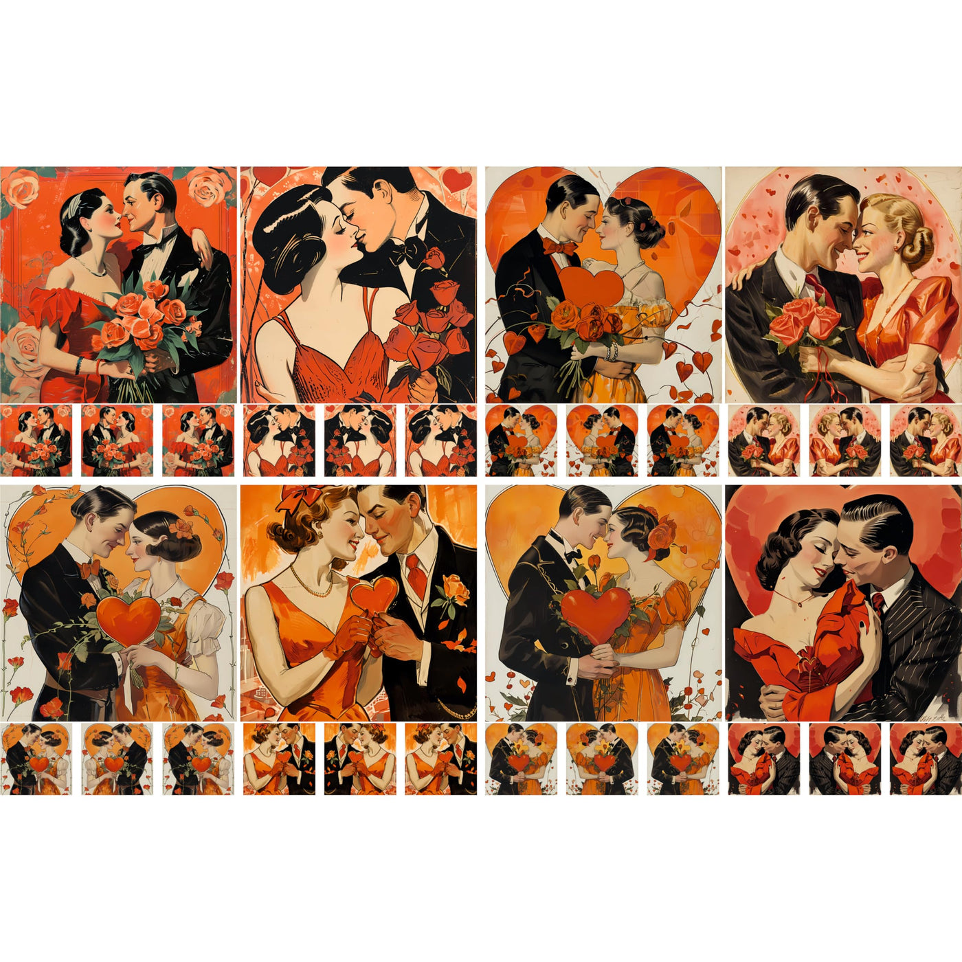 Decoupage Rice Papers - 4 Sheets | 8 Unique Designs | Versatile Christmas Designs for Art Projects & Crafting by CRAFT KREATIVELY