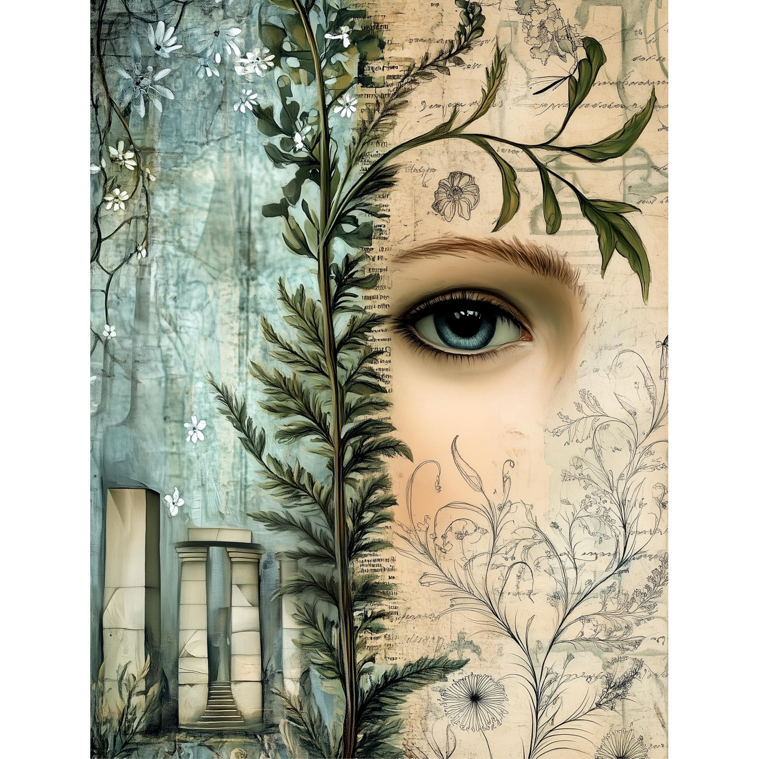 Botanical Rice Papers – Decoupage Paper Design for Furniture, Mixed Media, Cards & Crafts, Decoupage by CRAFT KREATIVELY