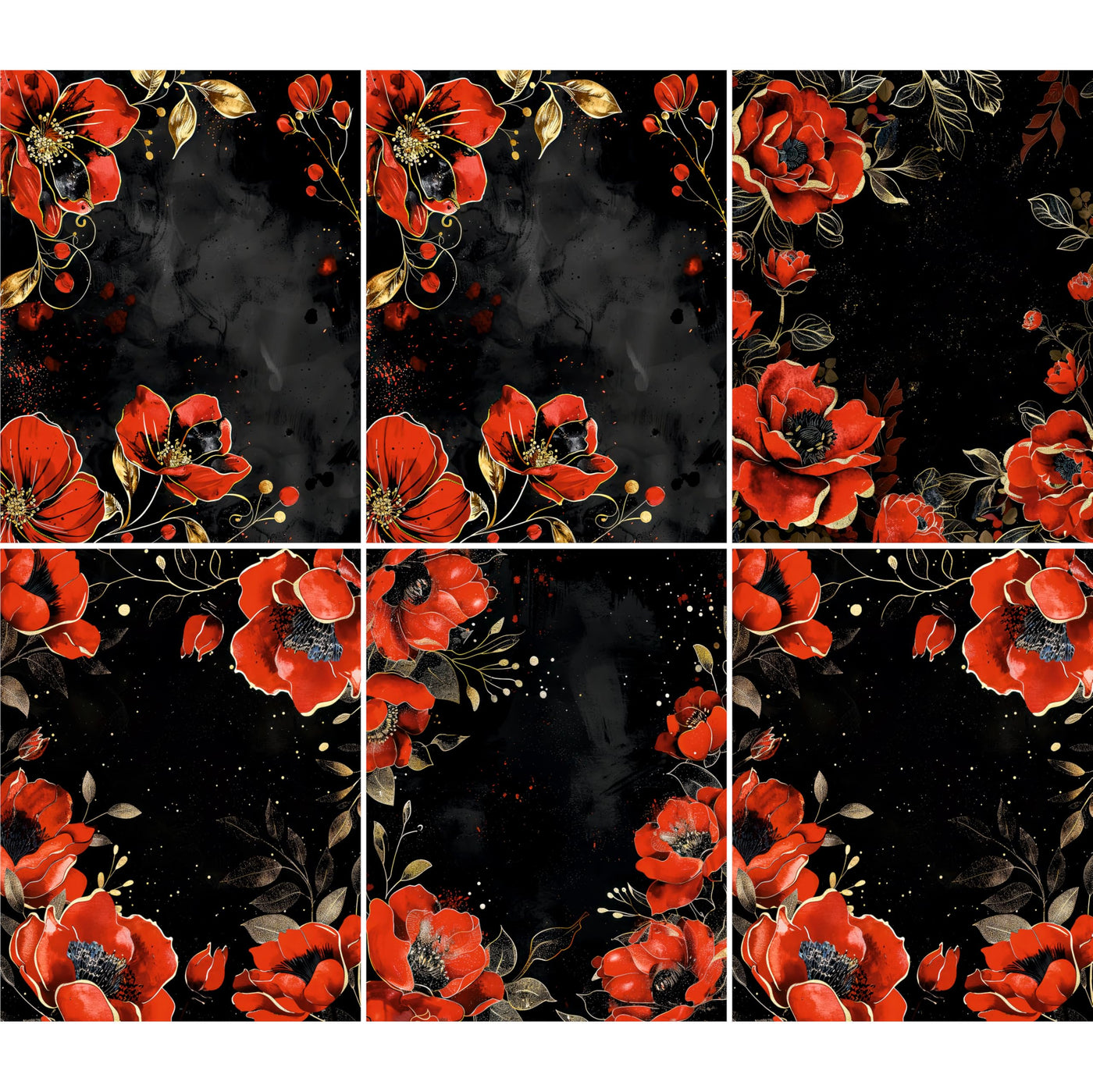 Decoupage Rice Papers - 6 Pieces | 6 Unique Designs | Versatile Decoupage Designs for Art Projects & Crafting by CRAFT KREATIVELY