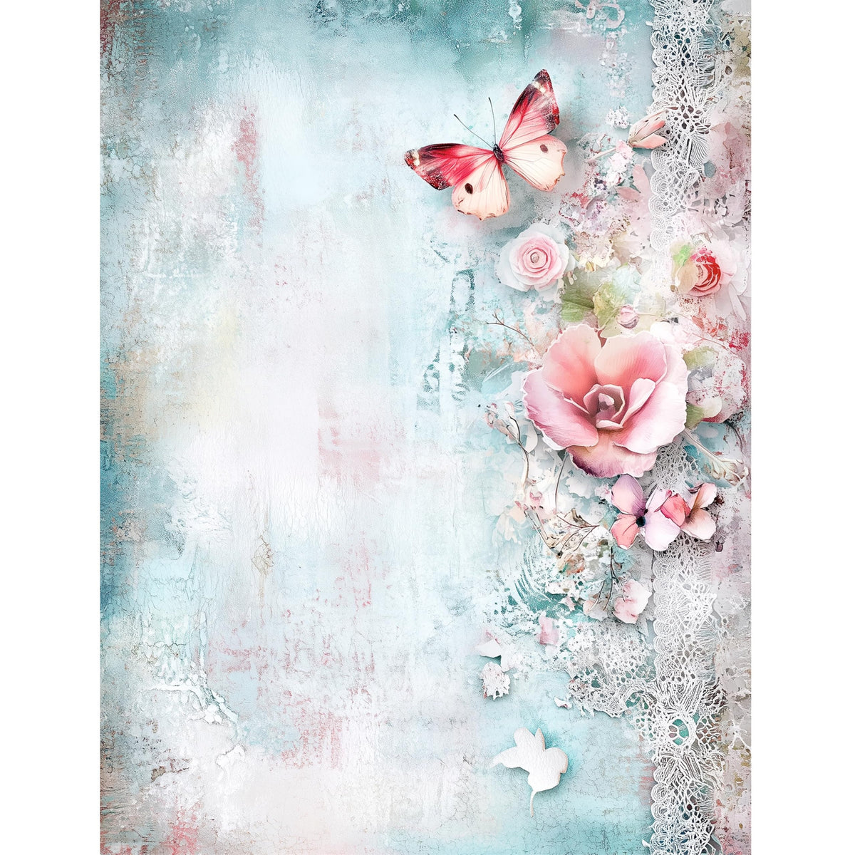Sewing Rice Papers – Decoupage Paper Design for Furniture, Mixed Media, Cards & Crafts, Decoupage by CRAFT KREATIVELY