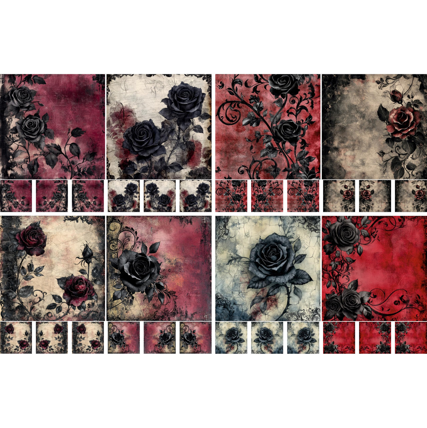 Decoupage Rice Papers - 4 Sheets | 8 Unique Designs | Versatile Christmas Designs for Art Projects & Crafting by CRAFT KREATIVELY