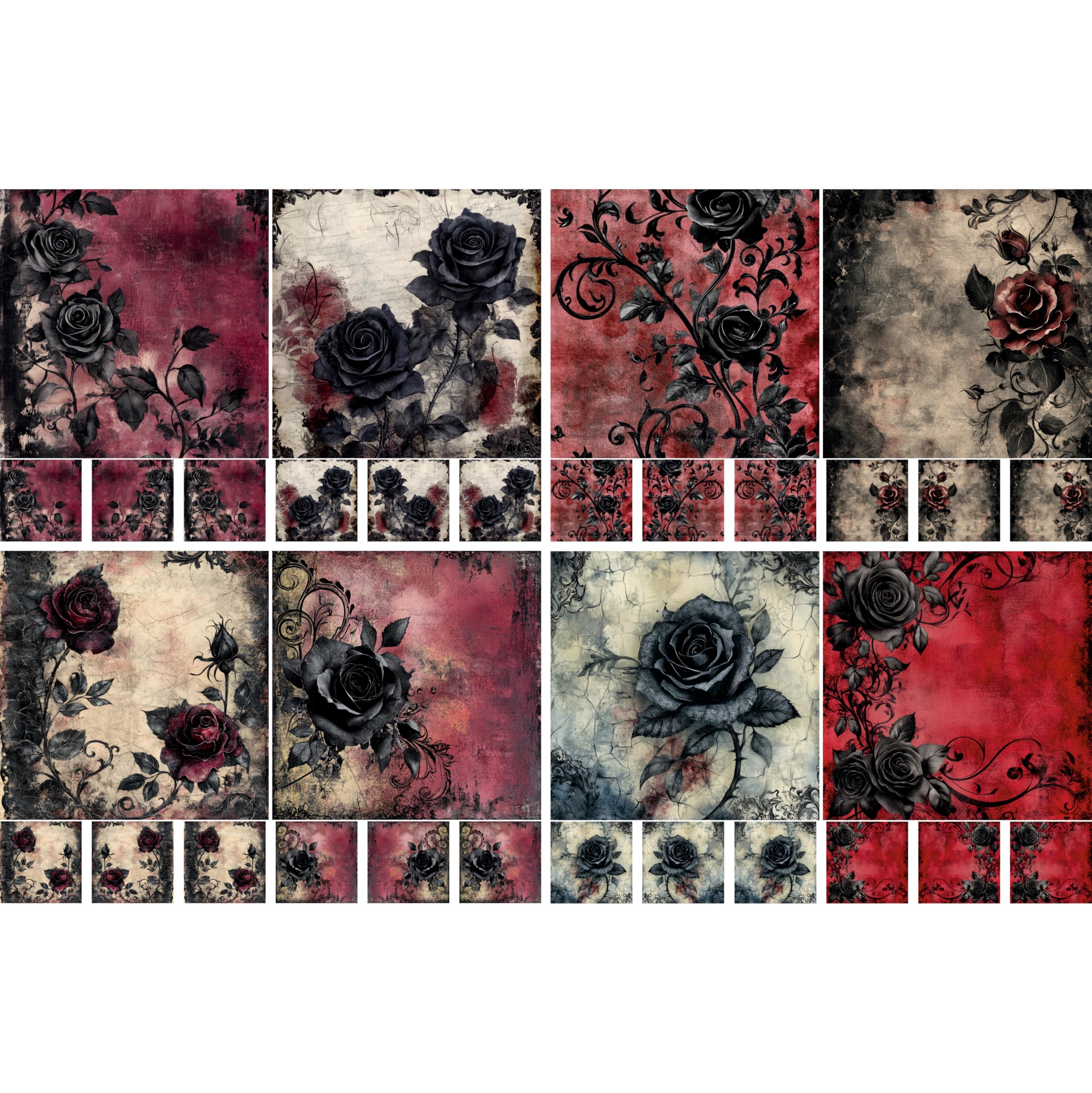 Decoupage Rice Papers - 4 Sheets | 8 Unique Designs | Versatile Christmas Designs for Art Projects & Crafting by CRAFT KREATIVELY