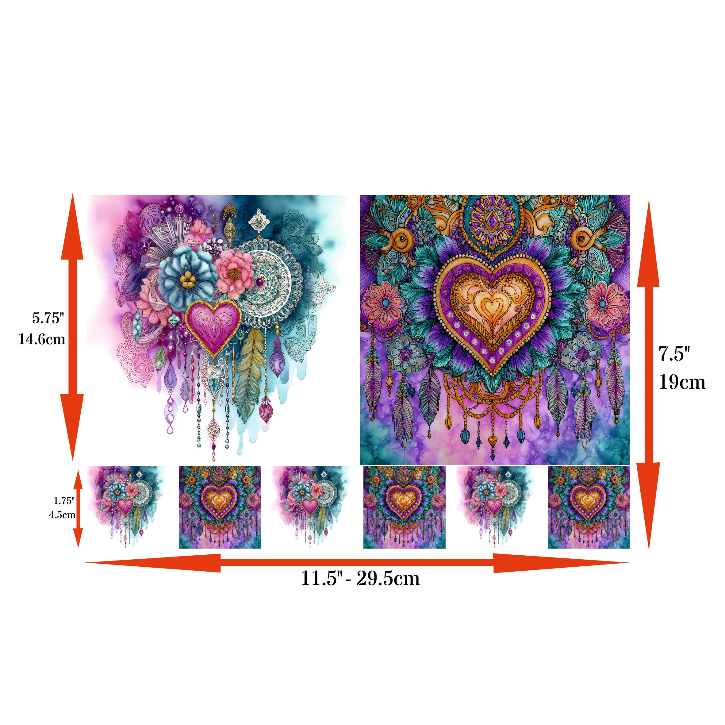 Decoupage Rice Papers - 4 Sheets | 8 Unique Designs | Versatile Christmas Designs for Art Projects & Crafting by CRAFT KREATIVELY