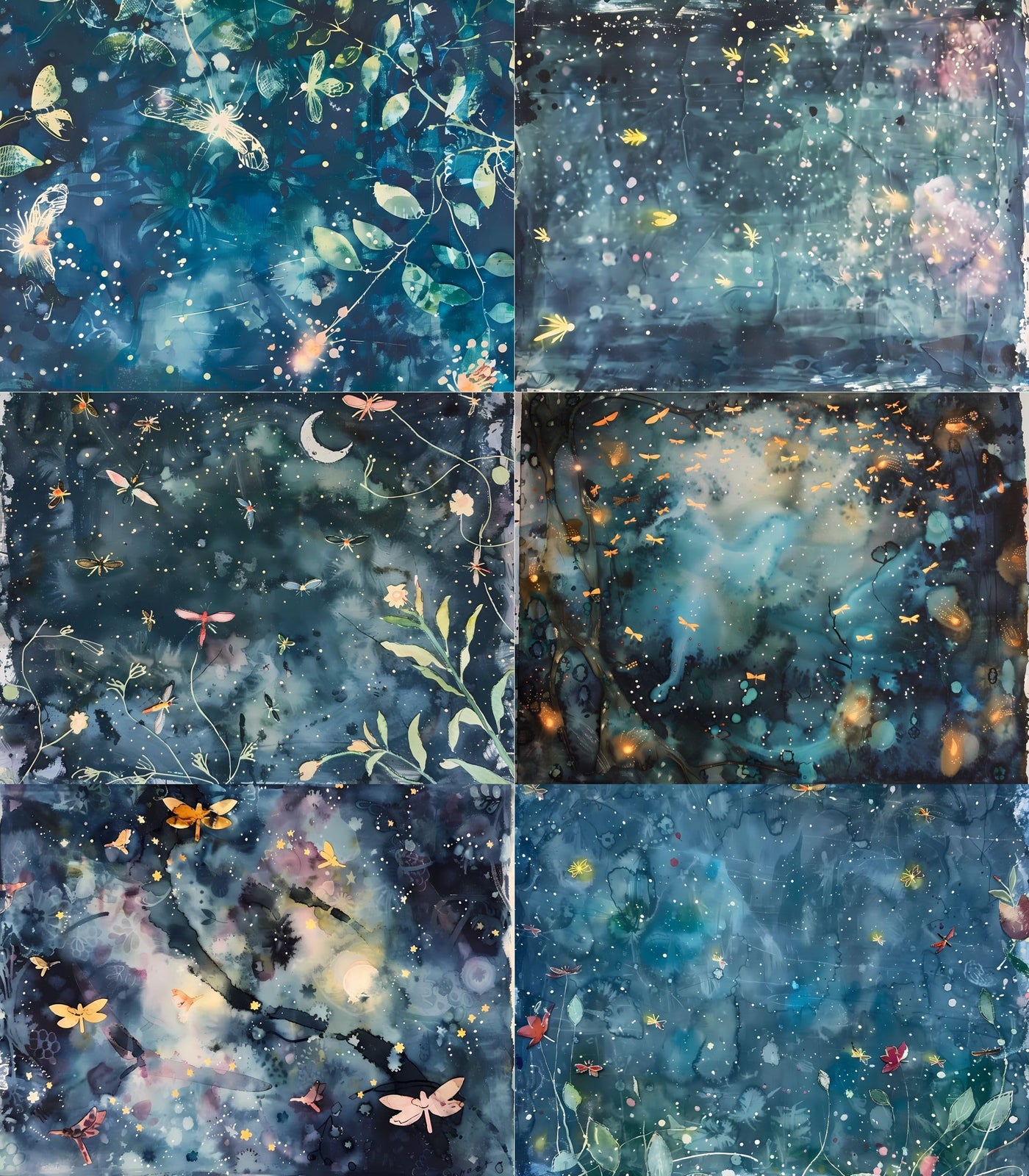 Abstract Flora Rice Papers – Decoupage Paper 6x Designs for Collage, Mixed Media, Card Making & Crafts, Decoupage by CRAFT KREATIVELY