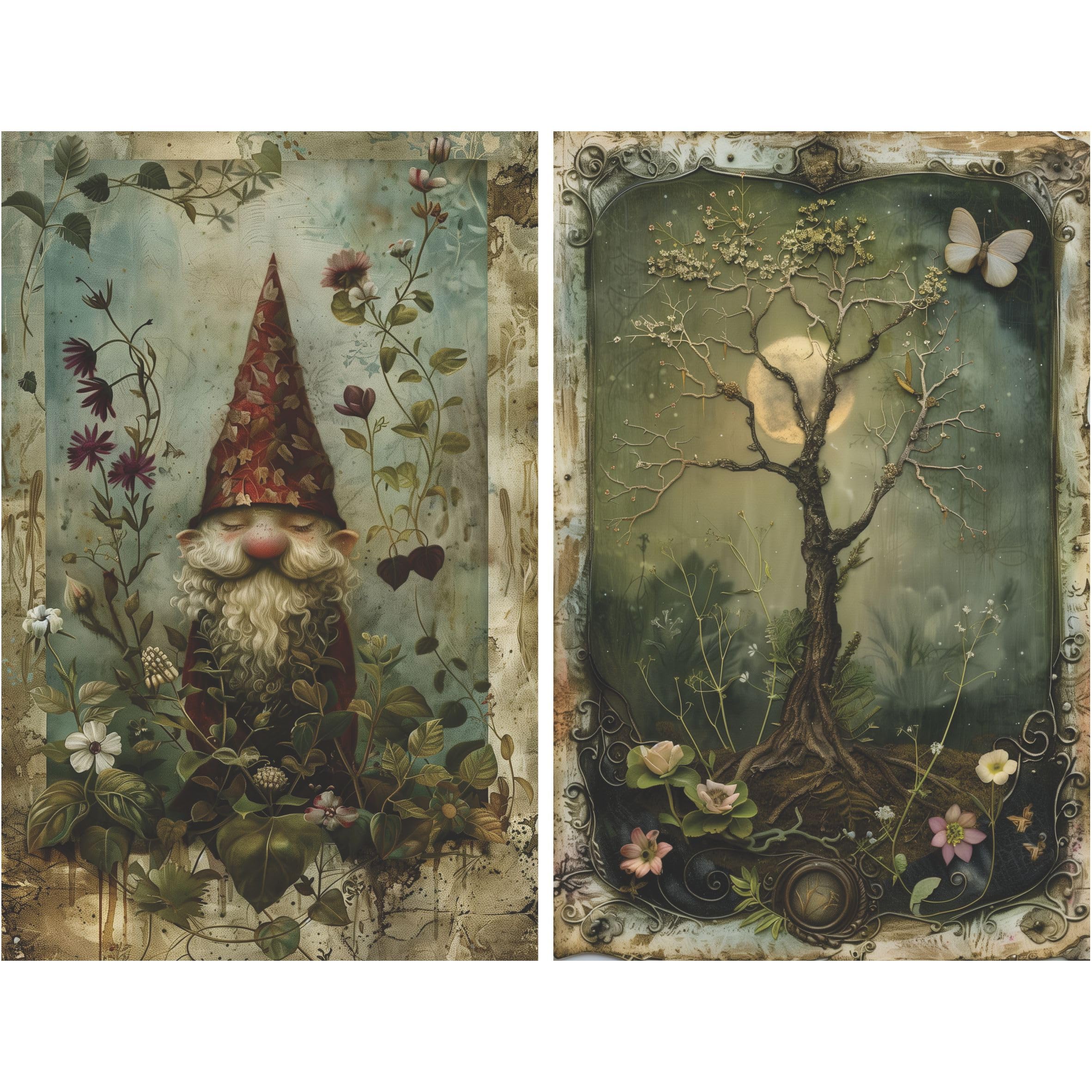 Card Size Decoupage Rice Paper, 8 x 10.5 inch - for Scrapbooking Cards Crafts