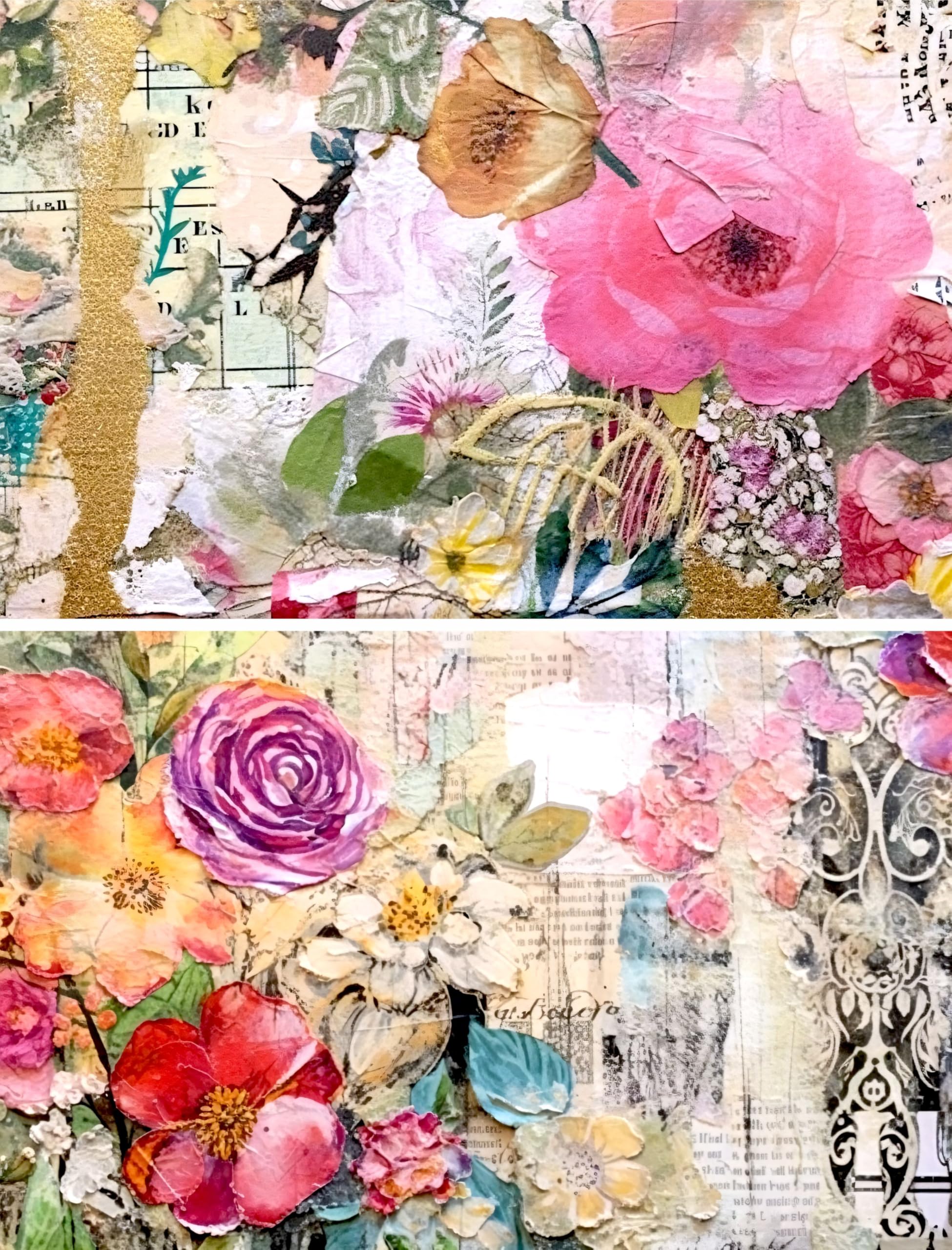 Decoupage Rice Papers - 6 Pieces | 6 Unique Designs | Versatile Decoupage Designs for Art Projects & Crafting by CRAFT KREATIVELY