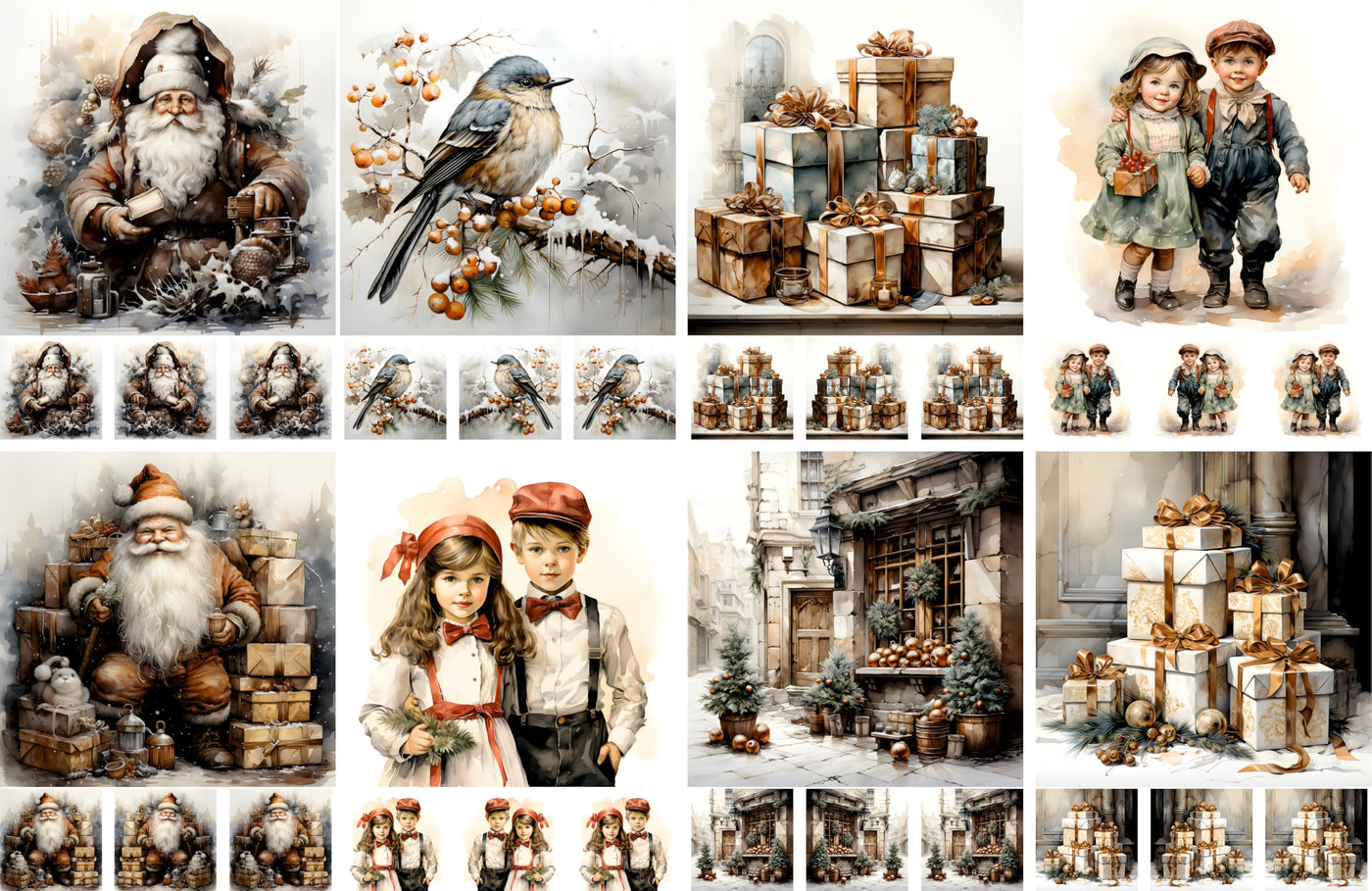 Decoupage Rice Papers - 4 Sheets | 32 Pieces | 8 Unique Designs | Versatile Designs for Art Projects & Crafting by CRAFT KREATIVELY