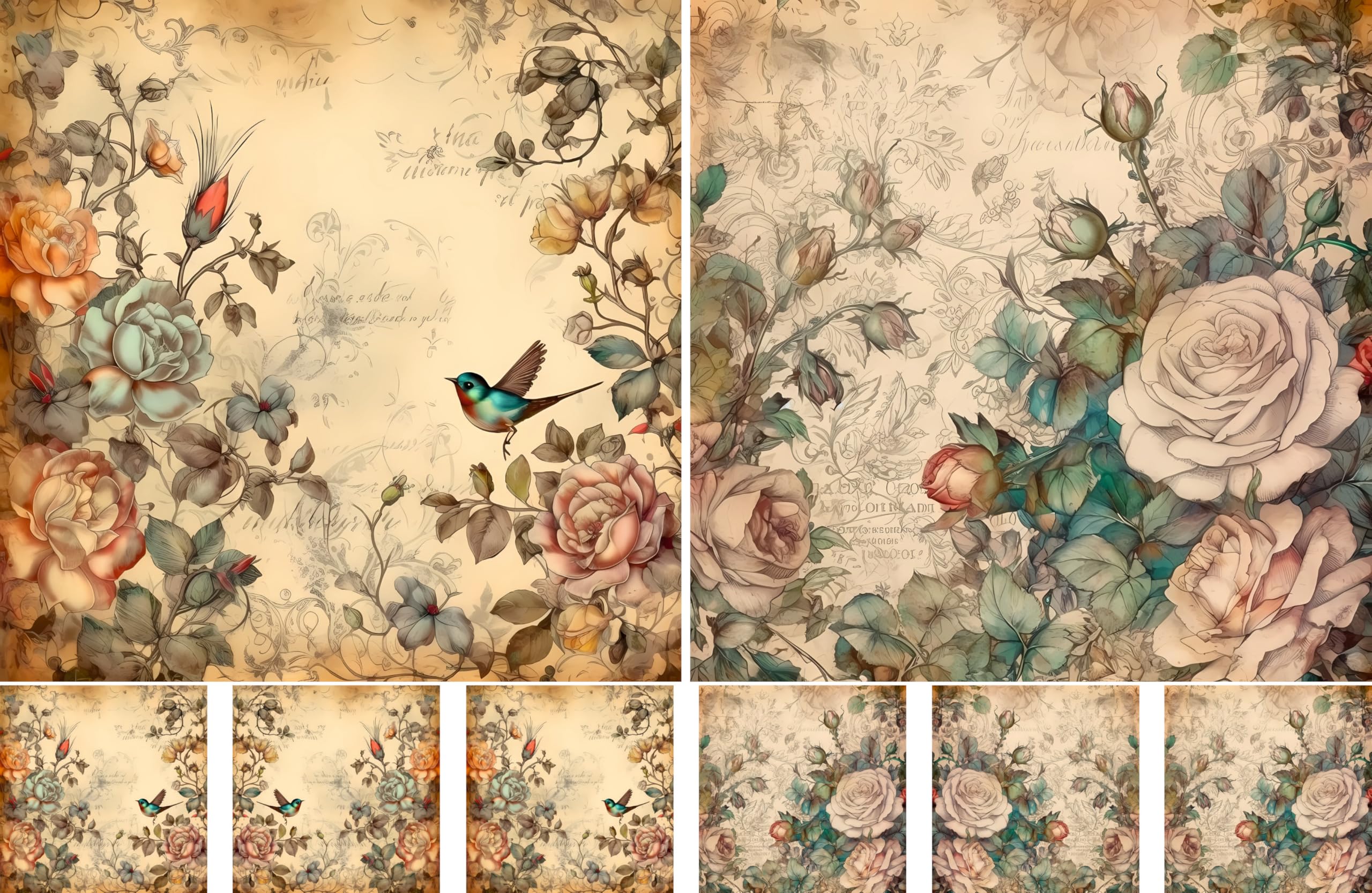 Decoupage Rice Papers - 4 Sheets | 8 Unique Designs | Versatile Christmas Designs for Art Projects & Crafting by CRAFT KREATIVELY
