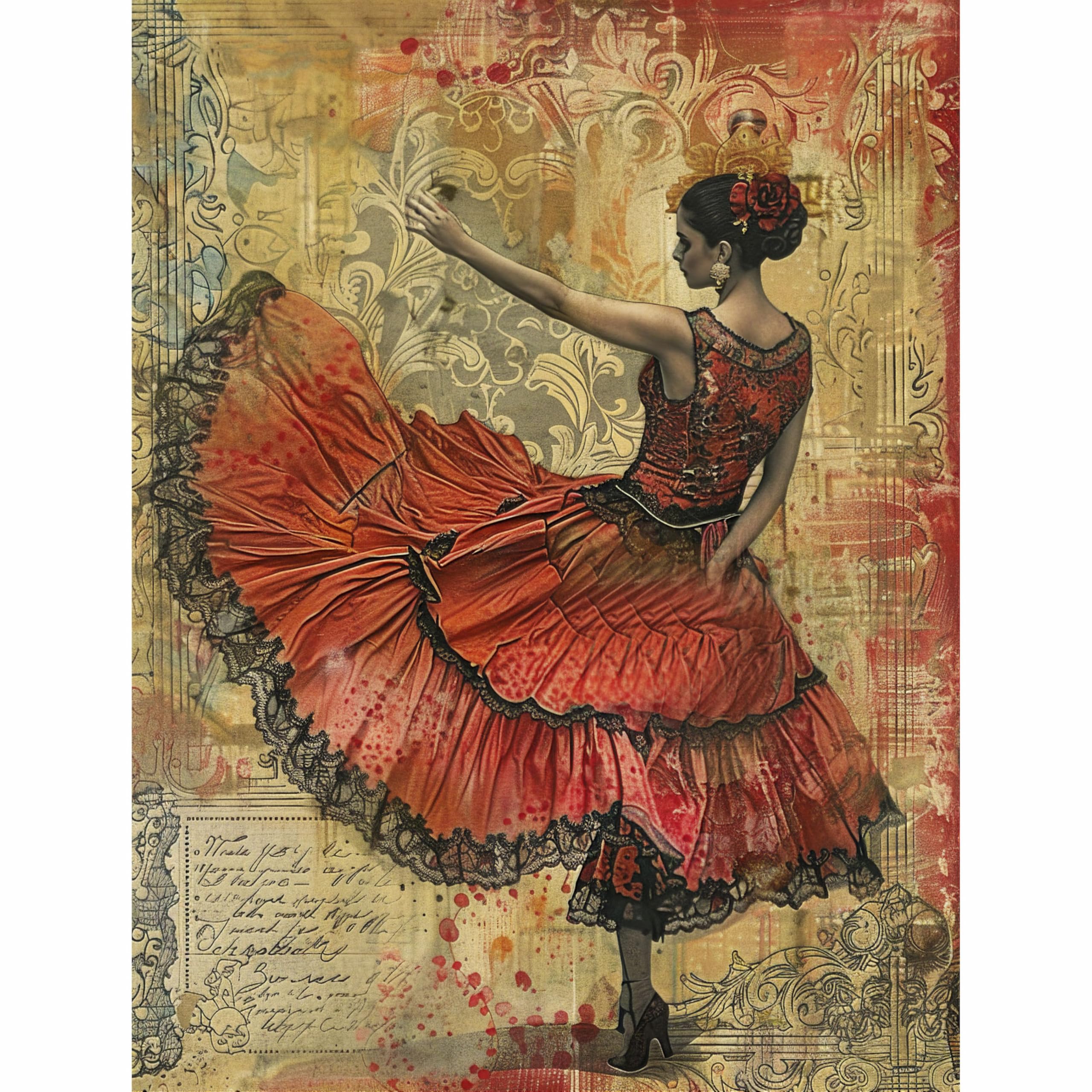 Decoupage Rice Paper, 20 x 26.5cm (6 Sheets) – 6x Decoupage Ballet Papers for Collage, Mixed Media, Card Making & Crafts, Decoupage by CRAFT KREATIVELY