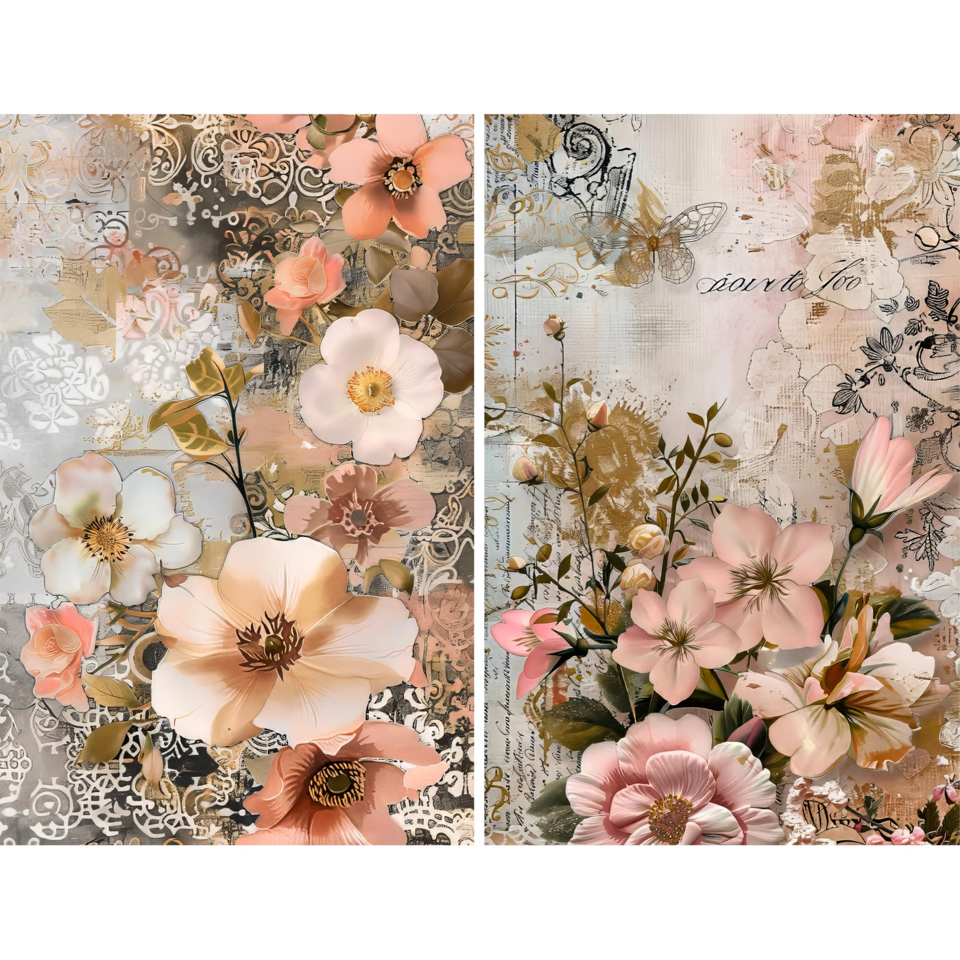 Decoupage Rice Paper, 20 x 26.5cm (6 Sheets) – 6x Decoupage Papers for Collage, Mixed Media, Card Making & Crafts, Decoupage by CRAFT KREATIVELY