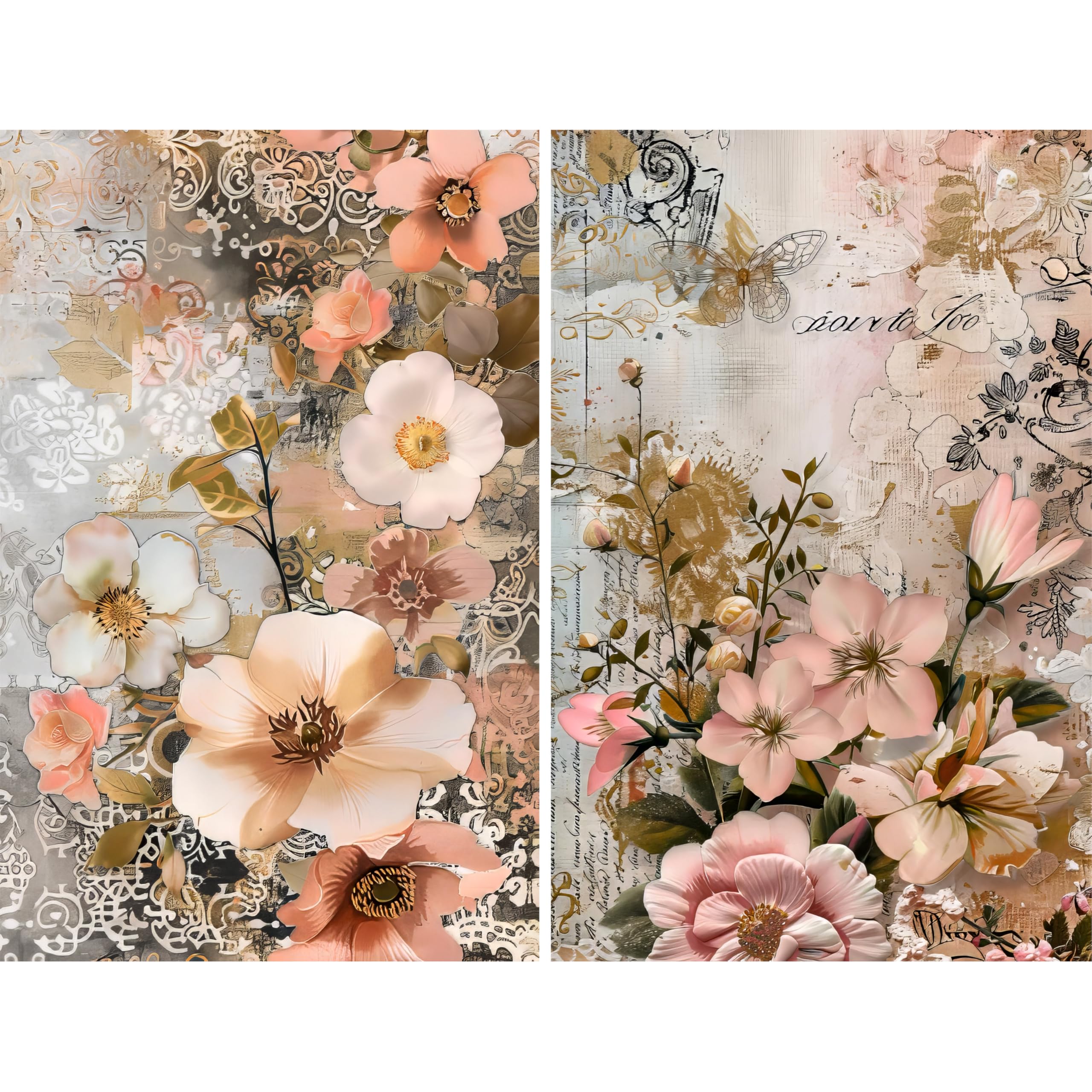 Decoupage Rice Paper, 20 x 26.5cm (6 Sheets) – 6x Decoupage Papers for Collage, Mixed Media, Card Making & Crafts, Decoupage by CRAFT KREATIVELY