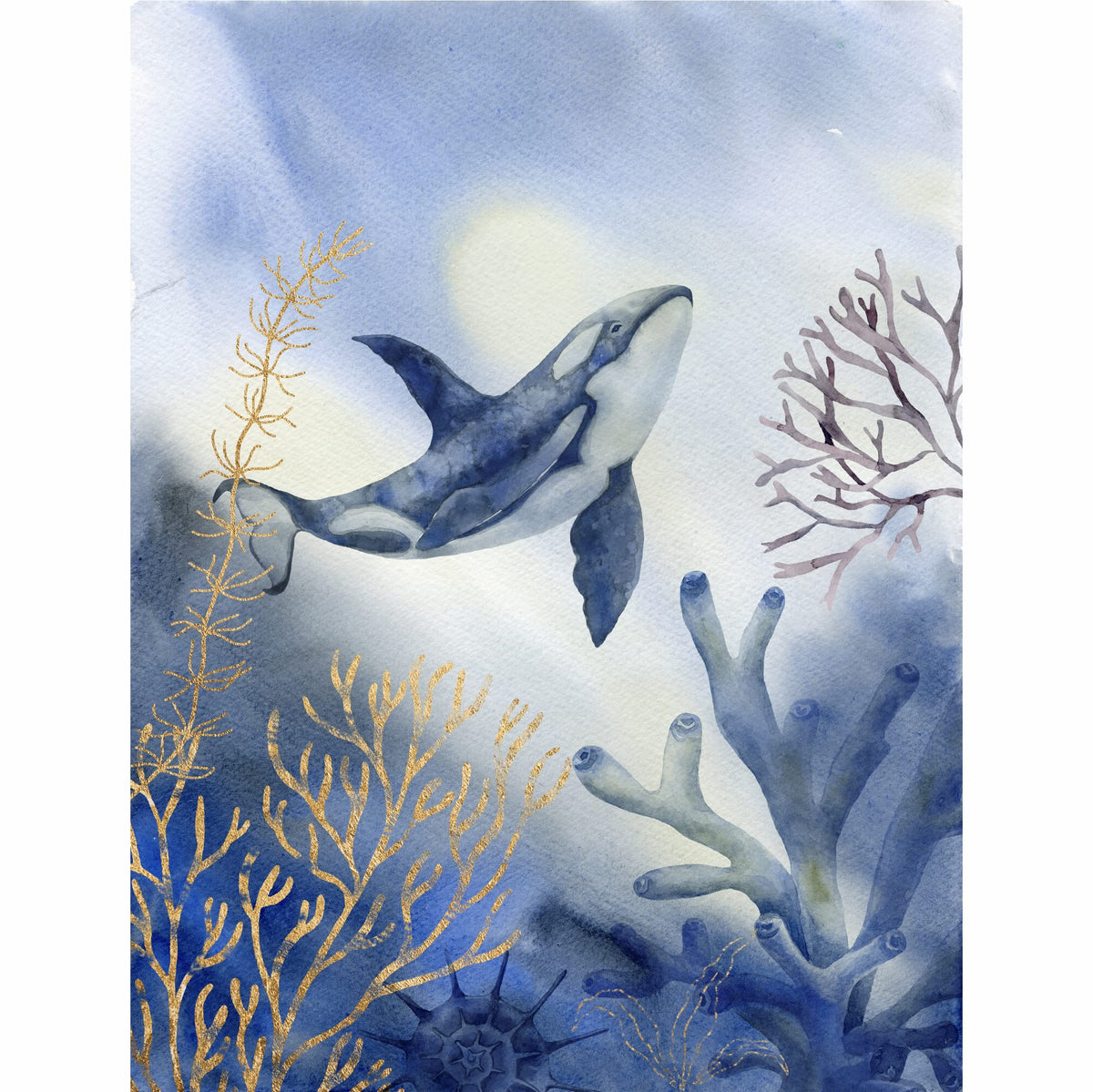 Ocean Deep Rice Paper, 20.32 x 26.67 cm - 6 x Different Printed Mulberry Paper Images 30gsm Visible Fibres for Decoupage Crafts Mixed Media Collage Art