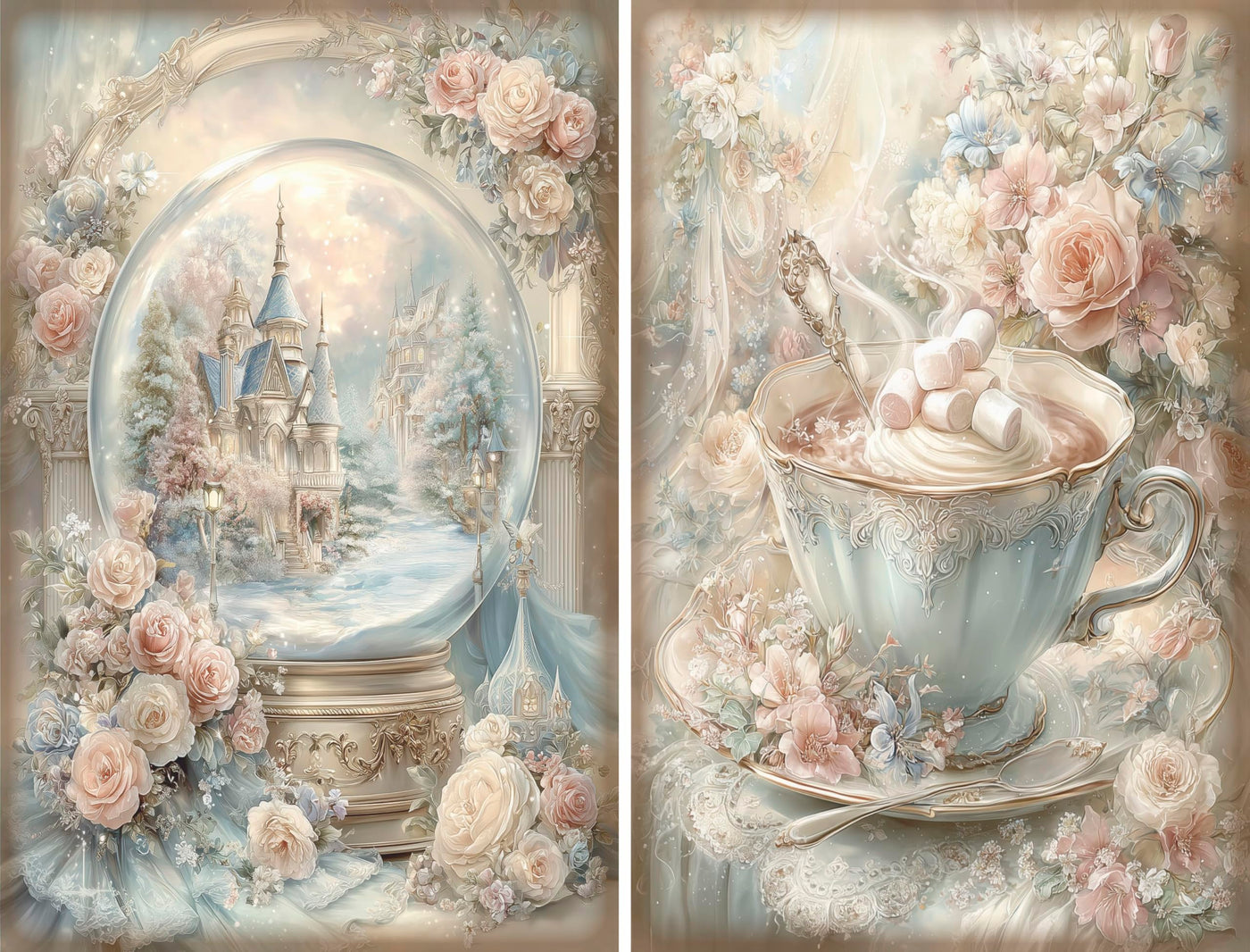 Decoupage Rice Papers - 6 Pieces | 6 Unique Designs | Versatile Decoupage Designs for Art Projects & Crafting by CRAFT KREATIVELY