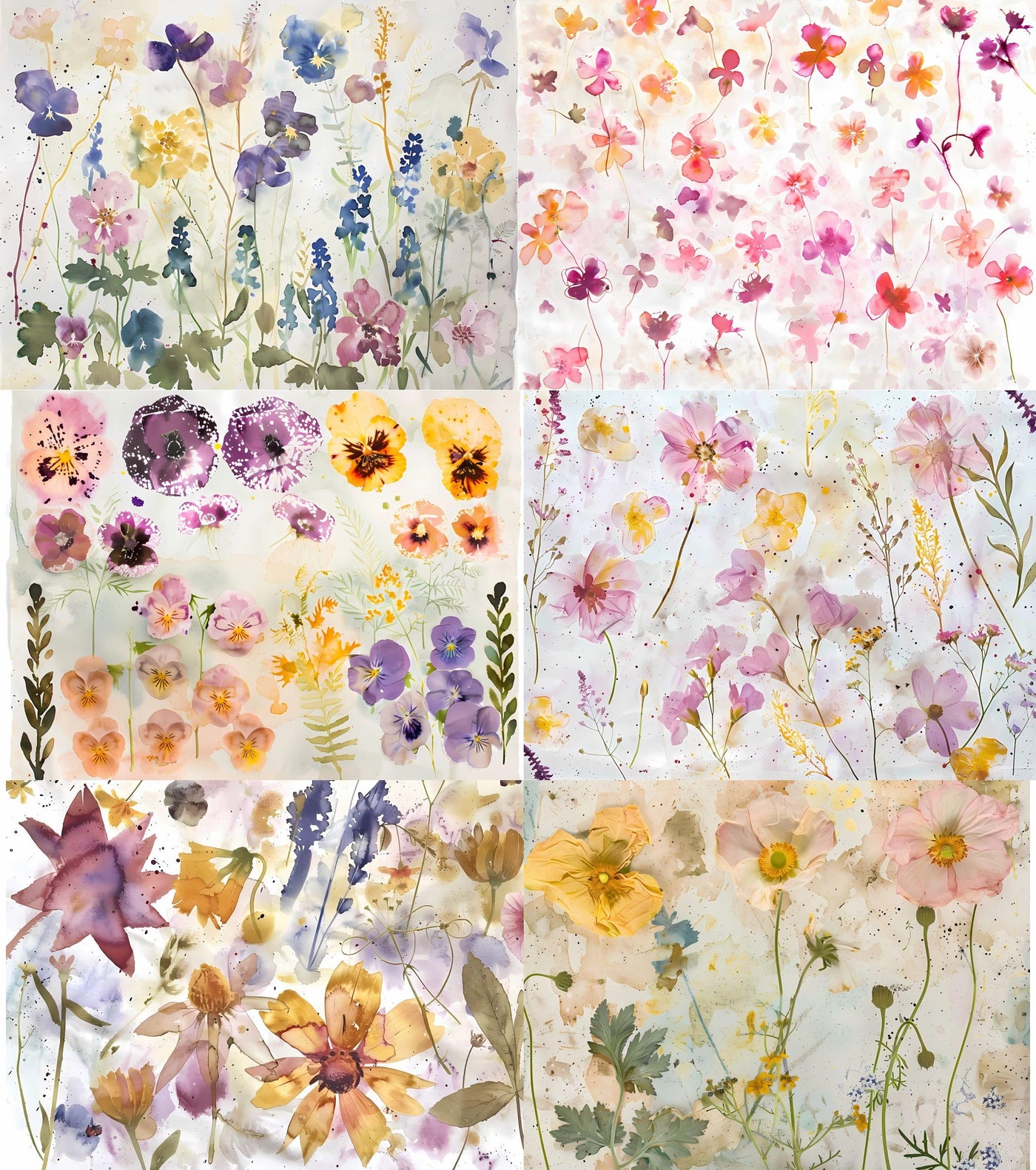 Abstract Flora Rice Papers – Decoupage Paper 6x Designs for Collage, Mixed Media, Card Making & Crafts, Decoupage by CRAFT KREATIVELY