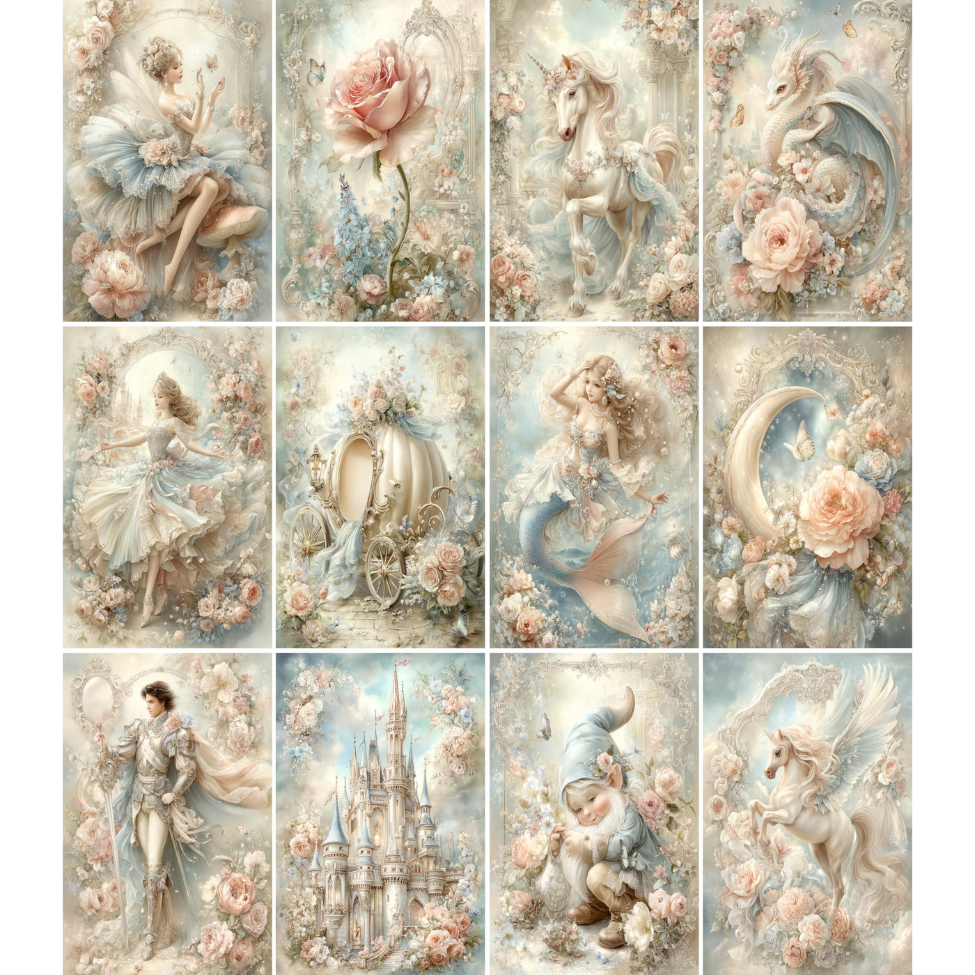 Decoupage Rice Papers - 6 Pieces | 6 Unique Designs | Versatile Decoupage Designs for Art Projects & Crafting by CRAFT KREATIVELY
