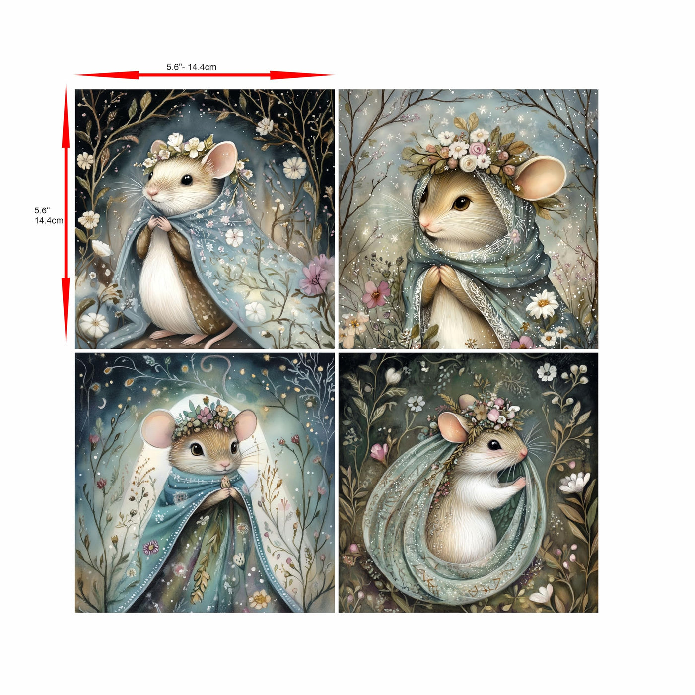 Animal Squares Rice Papers, 29 x 29cm (2 Sheets) – Decoupage Paper 8x Designs for Collage, Mixed Media, Card Making & Crafts, Decoupage by CRAFT KREATIVELY
