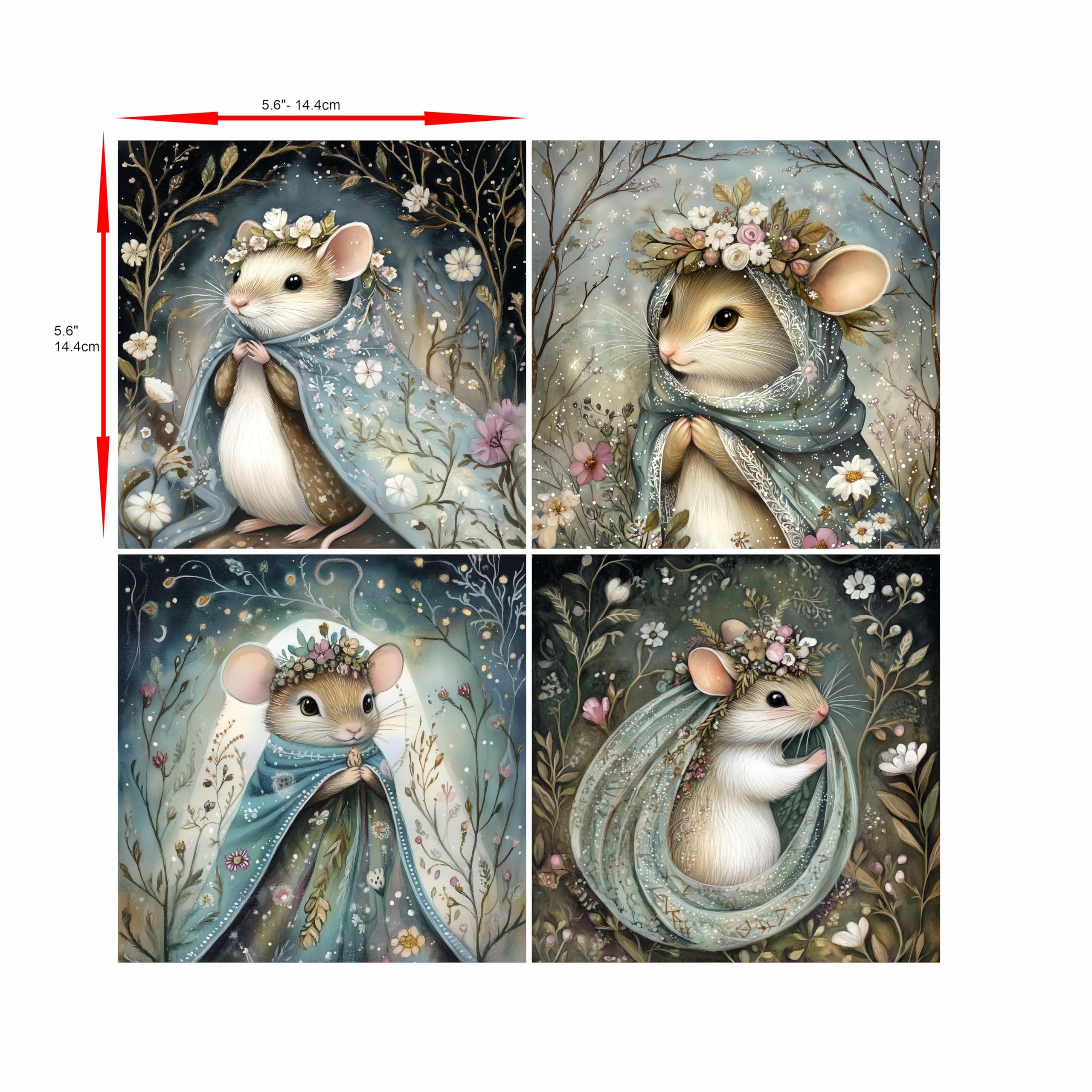 Animal Squares Rice Papers, 29 x 29cm (2 Sheets) – Decoupage Paper 8x Designs for Collage, Mixed Media, Card Making & Crafts, Decoupage by CRAFT KREATIVELY
