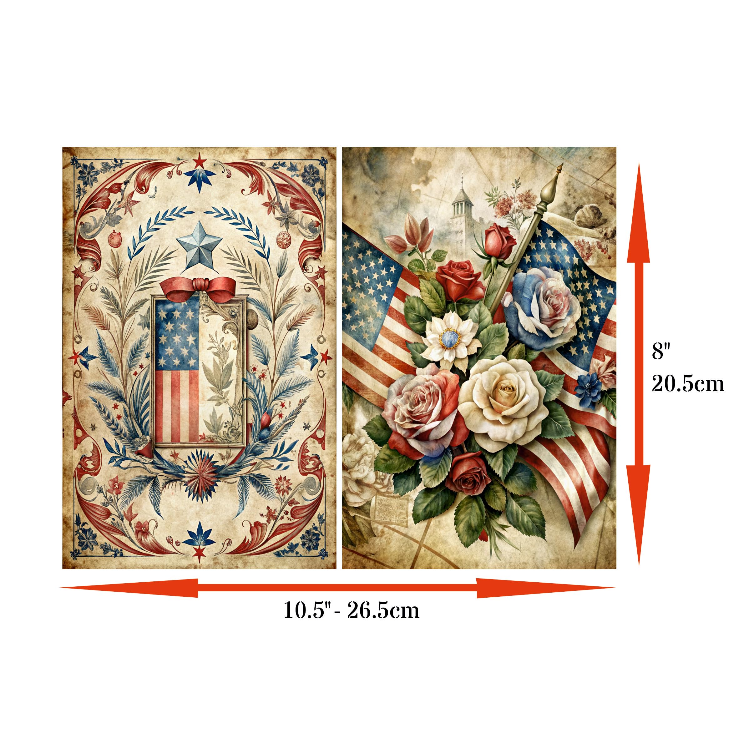Decoupage Rice Papers - 6 Pieces | 6 Unique Designs | Versatile Decoupage Designs for Art Projects & Crafting by CRAFT KREATIVELY